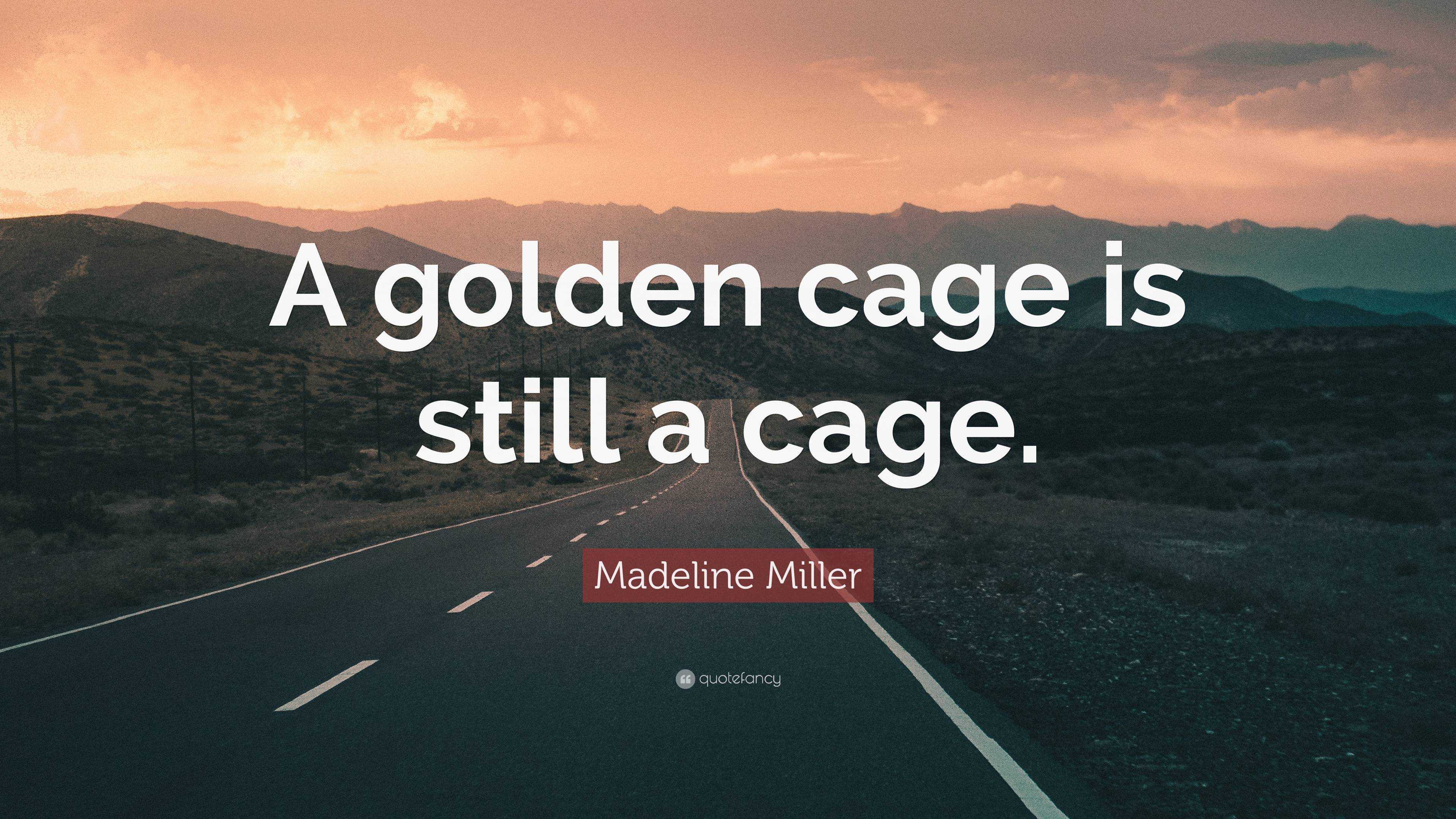 Henholdsvis Hejse Gammel mand Madeline Miller Quote: “A golden cage is still a cage.”