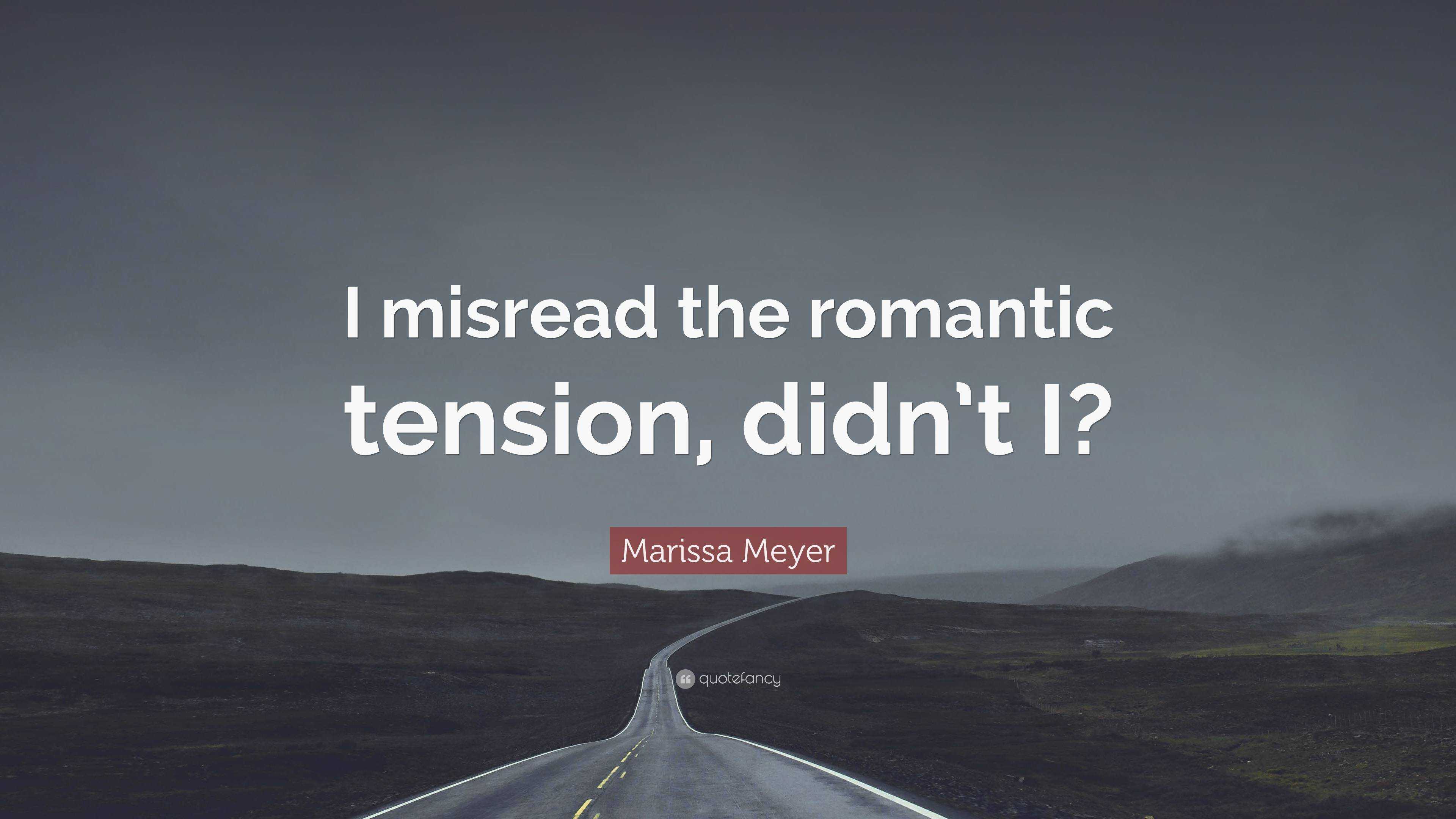 Marissa Meyer Quote: “I Misread The Romantic Tension, Didn’t I?”