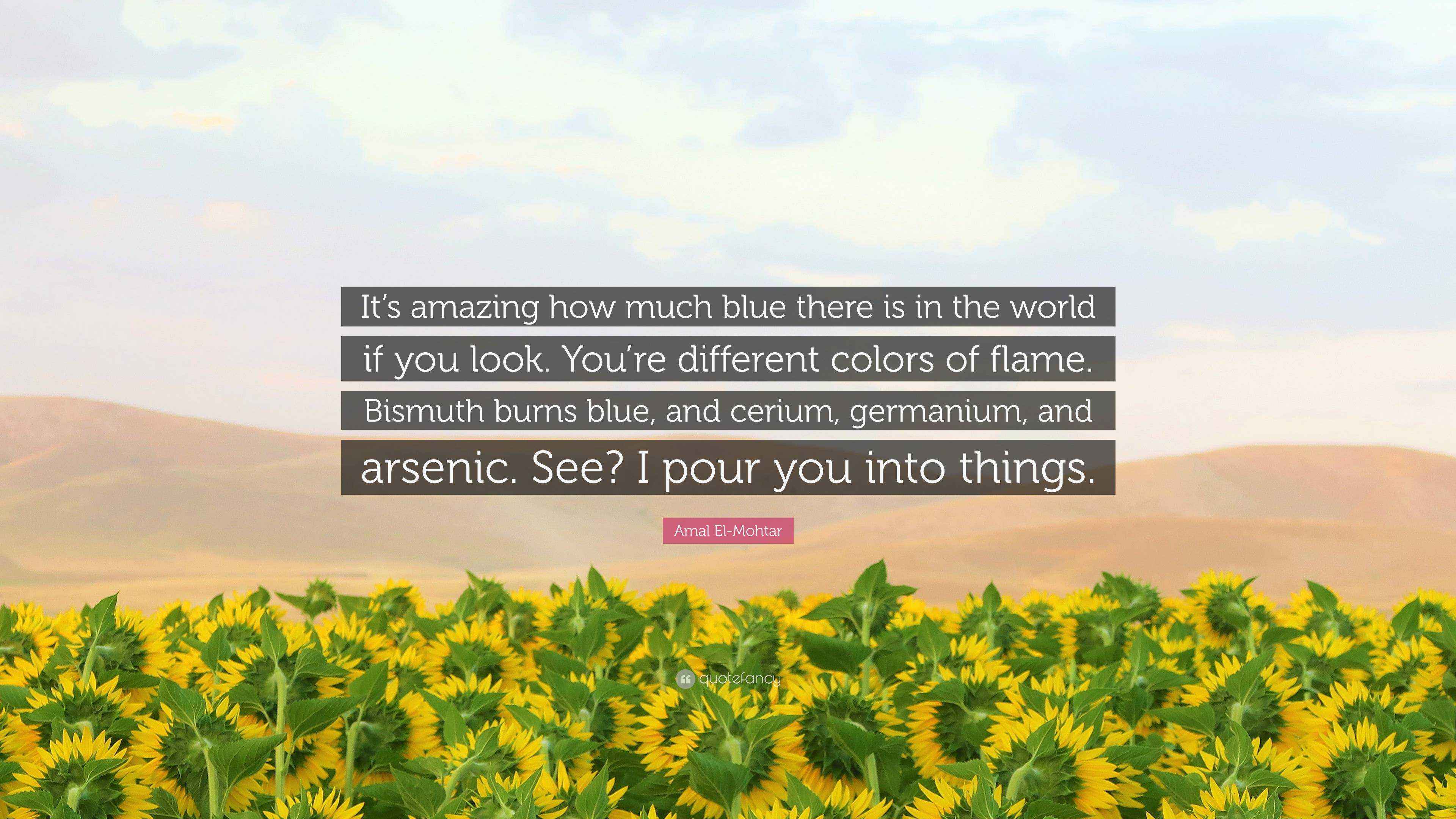 Amal ElMohtar Quote “It’s amazing how much blue there is in the world