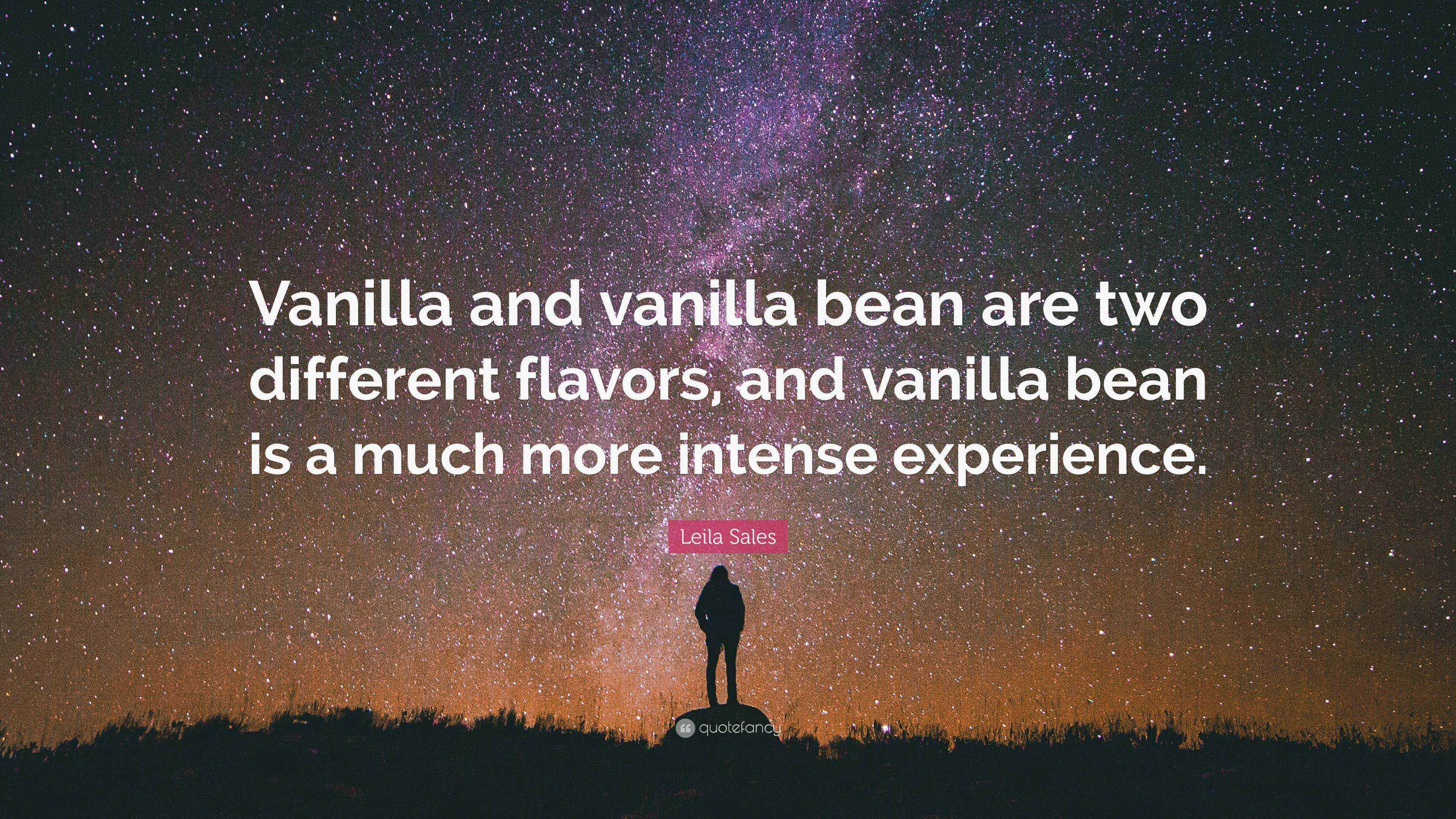 Leila Sales Quote “Vanilla and vanilla bean are two different flavors