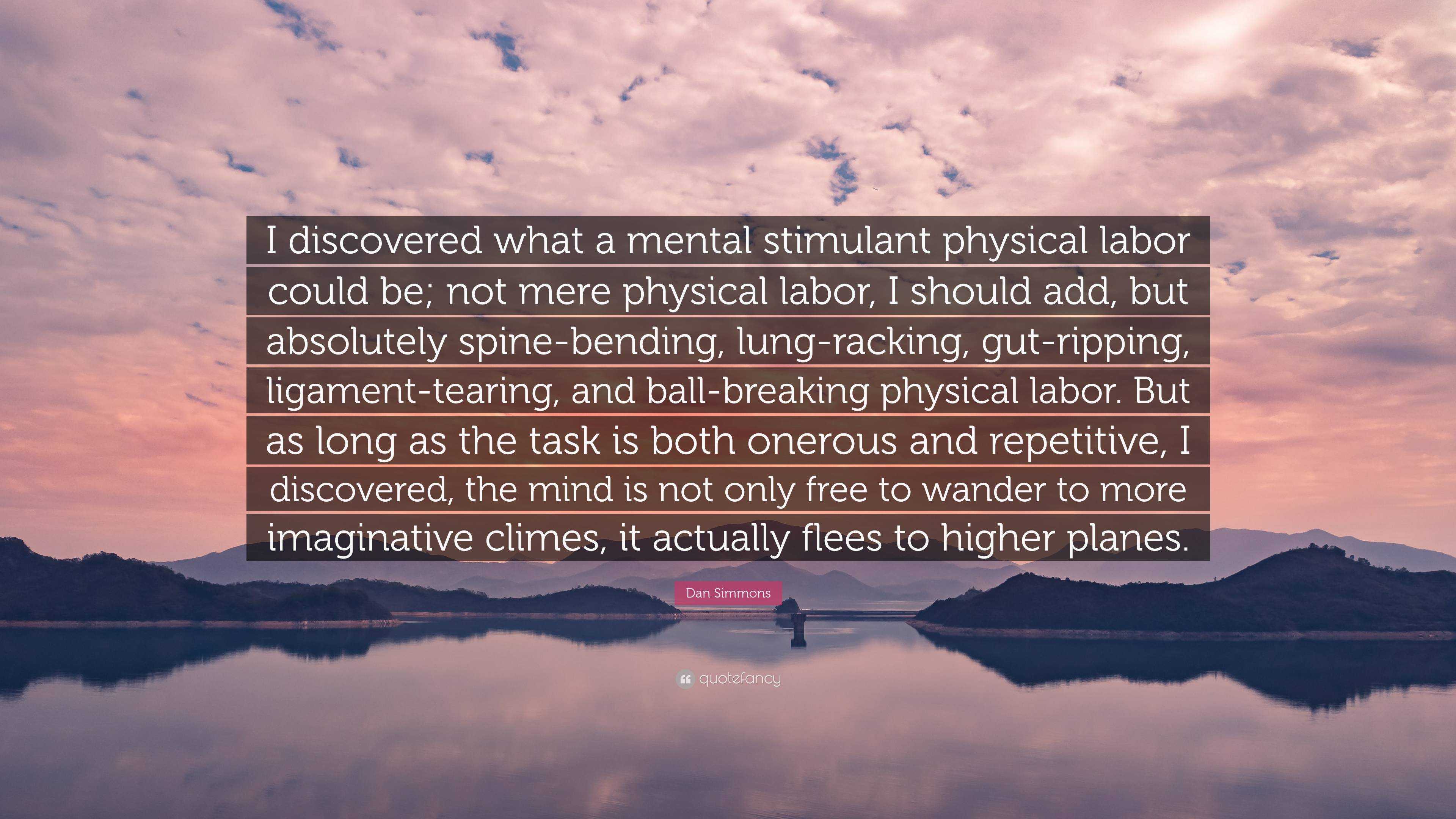 dan-simmons-quote-i-discovered-what-a-mental-stimulant-physical-labor