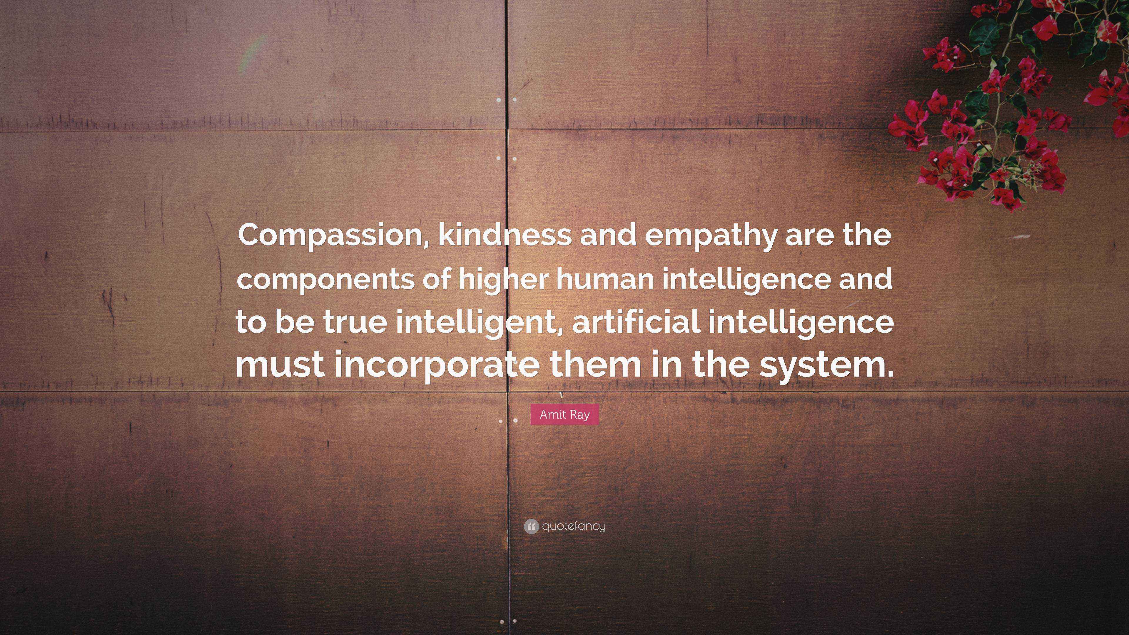 Amit Ray Quote: “Compassion, kindness and empathy are the components of ...