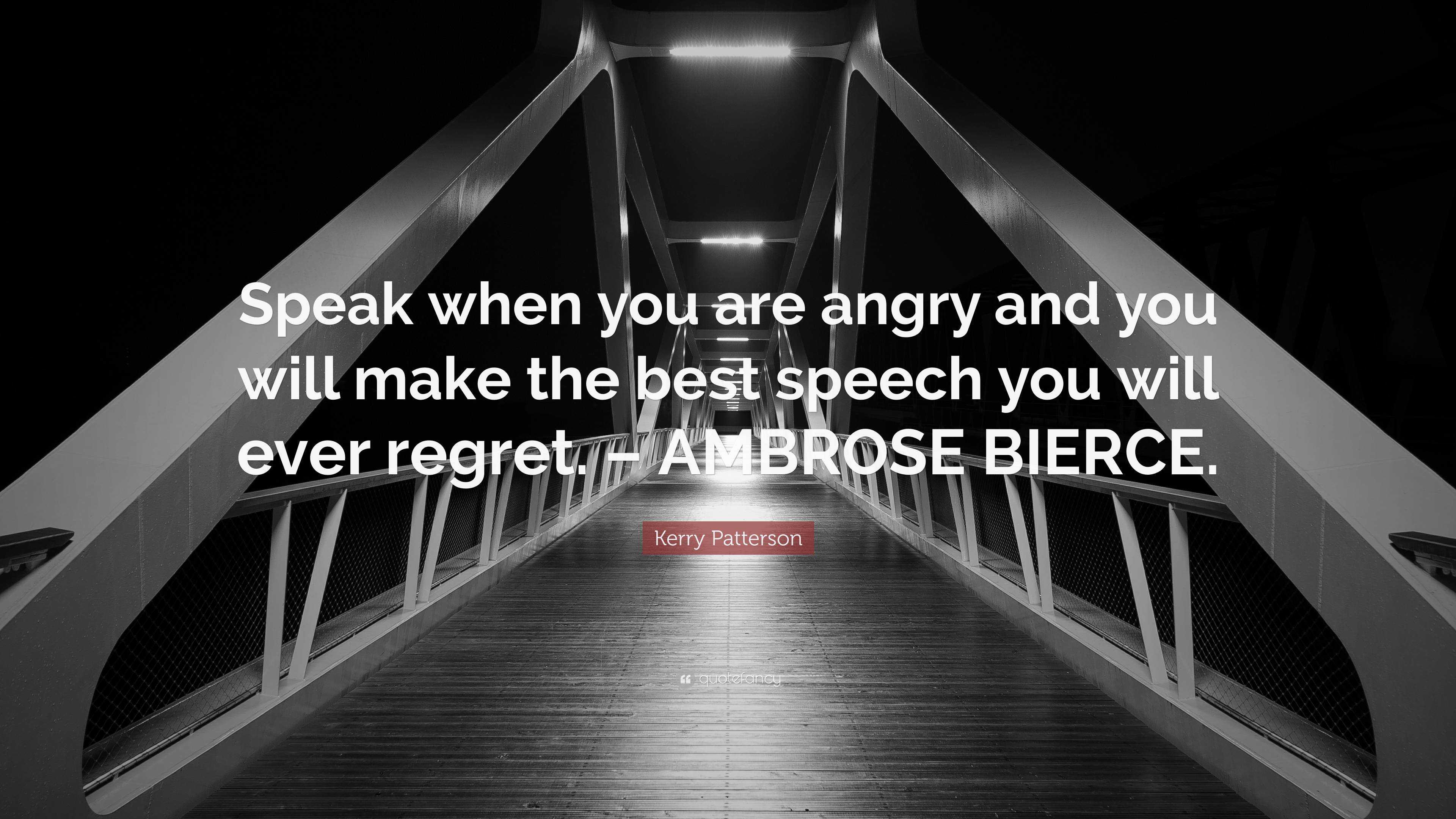 best speech you will ever regret meaning