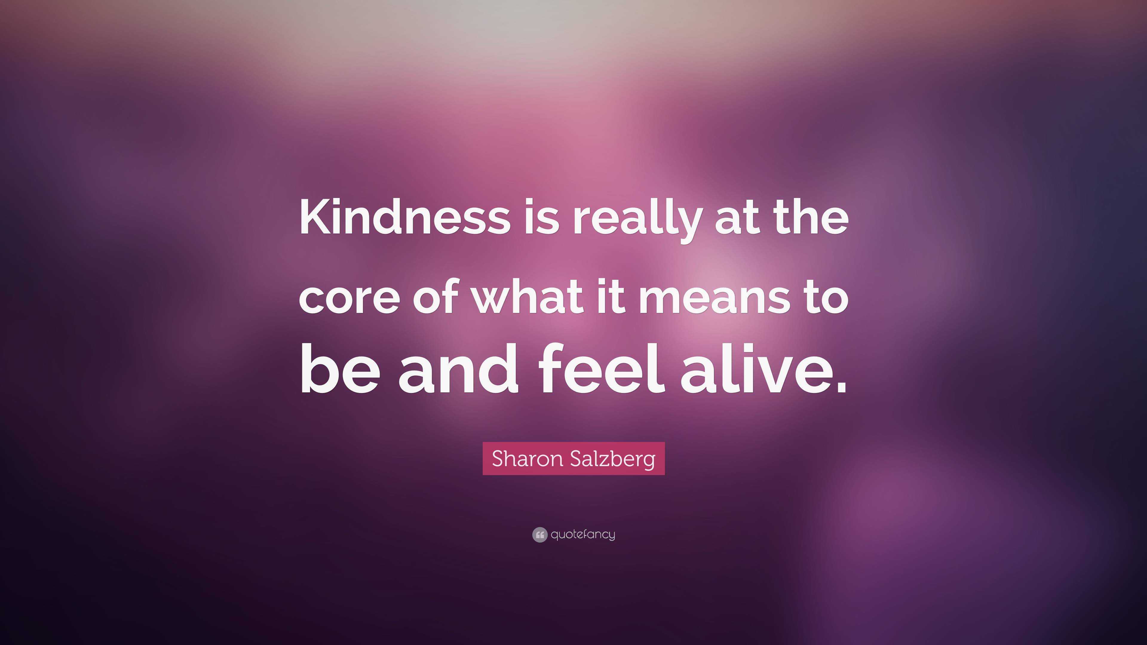 Sharon Salzberg Quote: “Kindness is really at the core of what it means ...