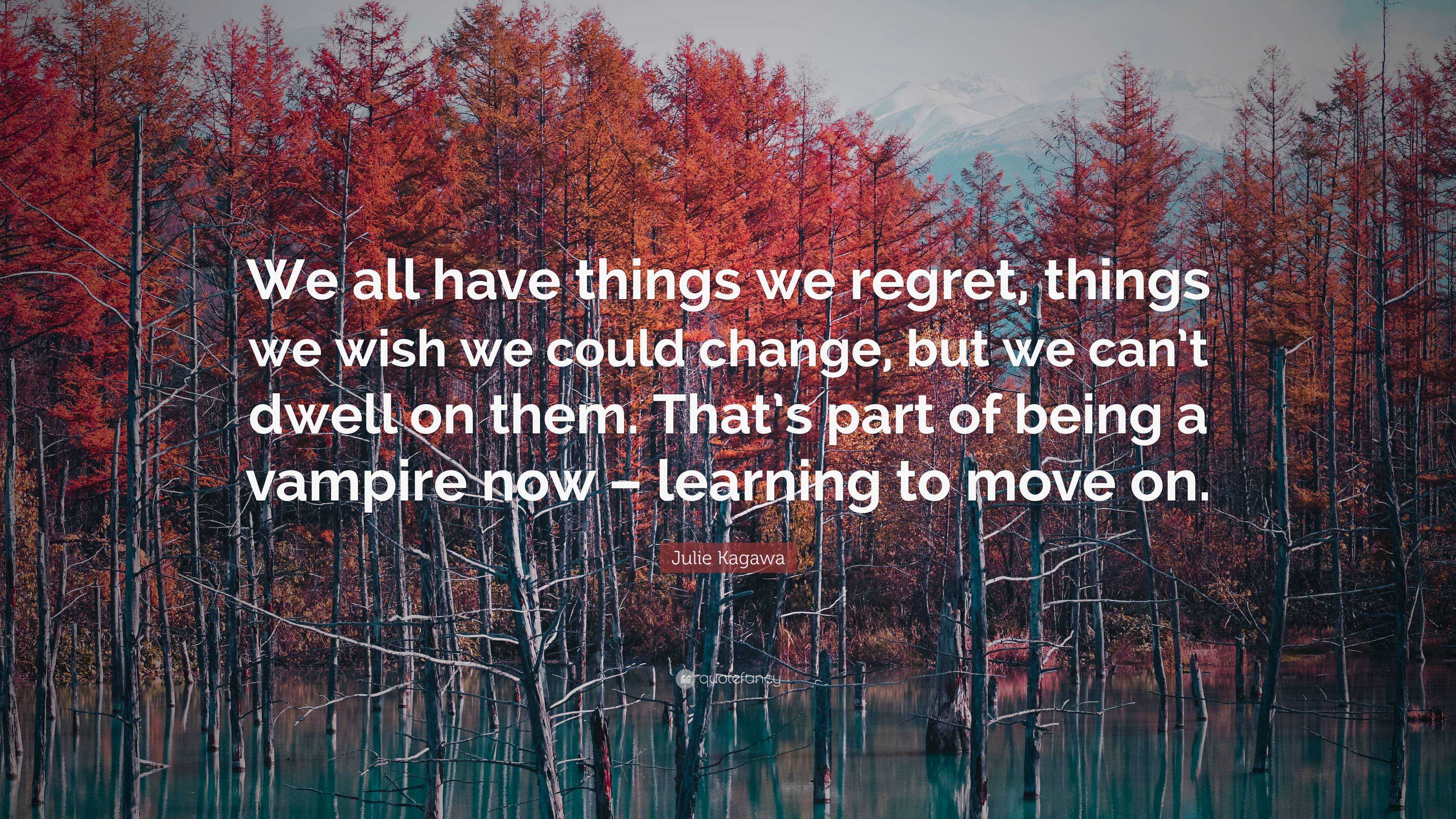 Julie Kagawa Quote: “We all have things we regret, things we wish we ...