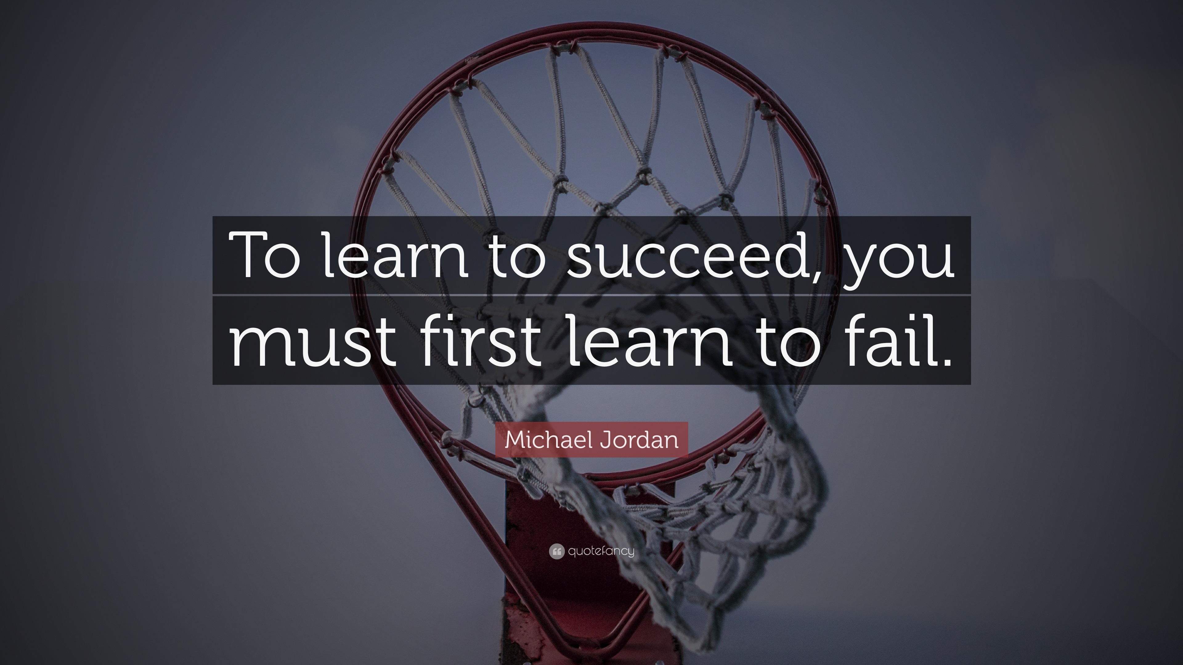 Michael Jordan Quote: “To learn to succeed, you must first learn to fail.”