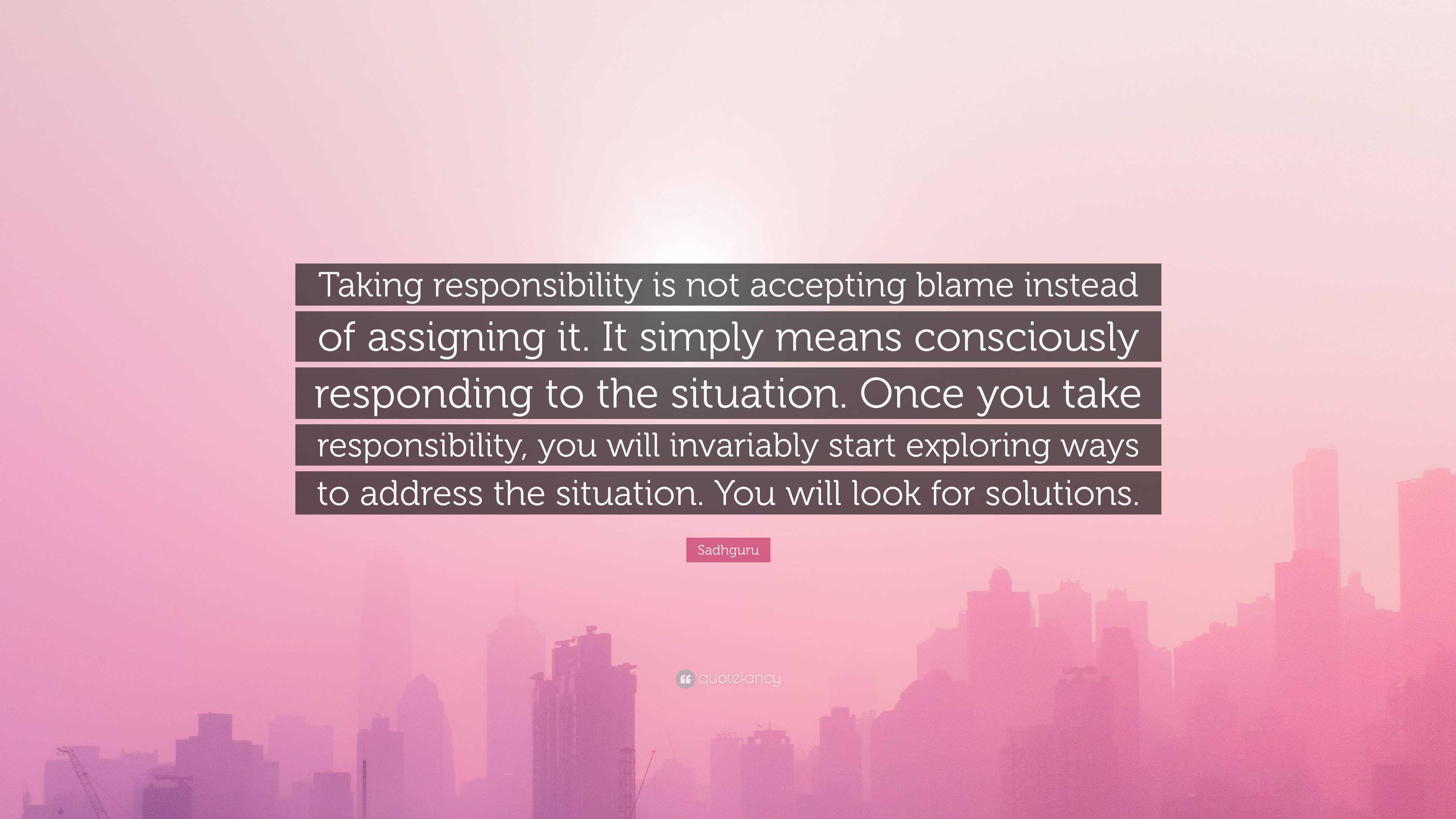 assigning blame quote