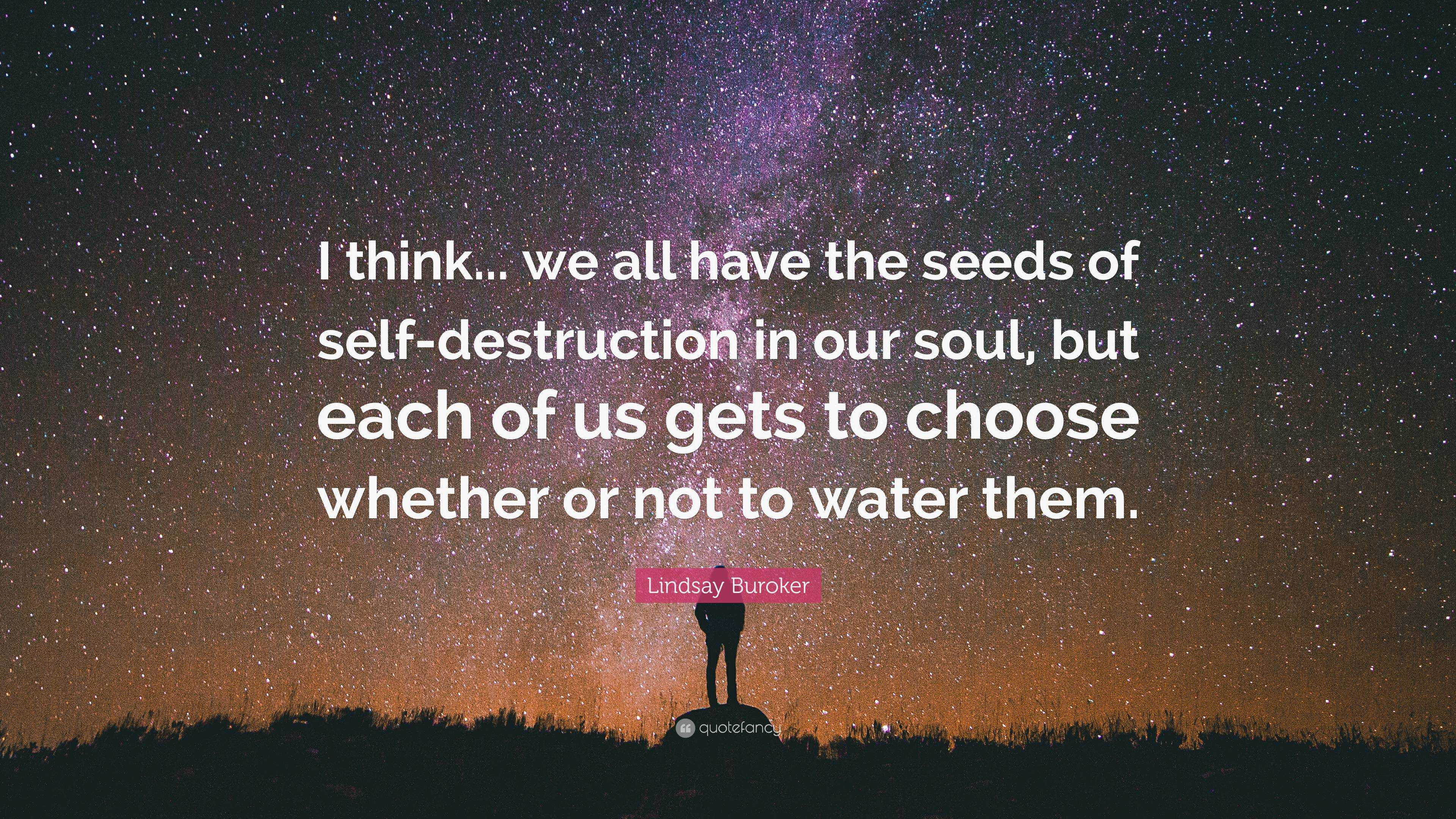 Lindsay Buroker Quote: “i Think We All Have The Seeds Of Self 