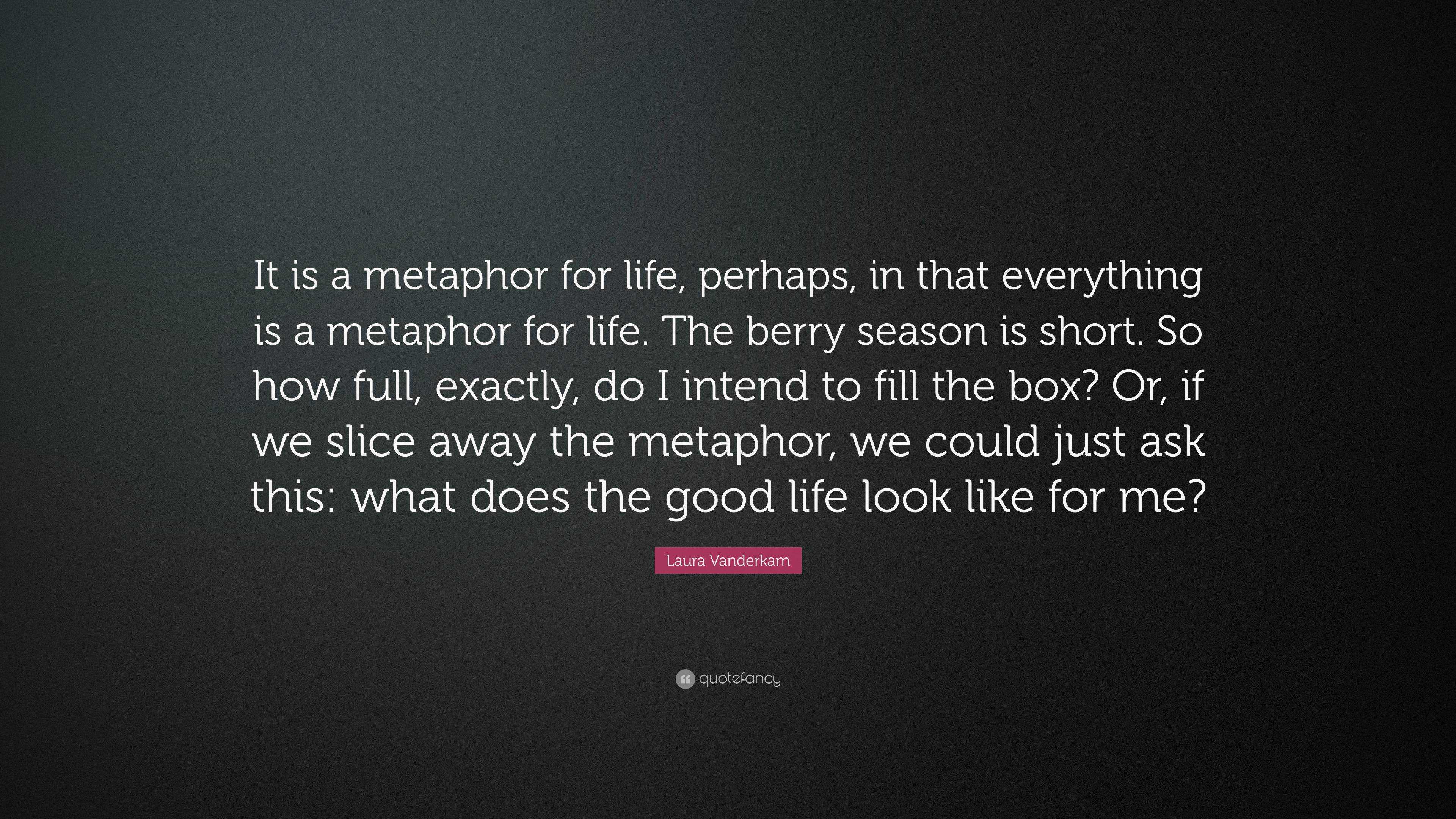 Laura Vanderkam Quote: “It is a metaphor for life, perhaps, in that ...