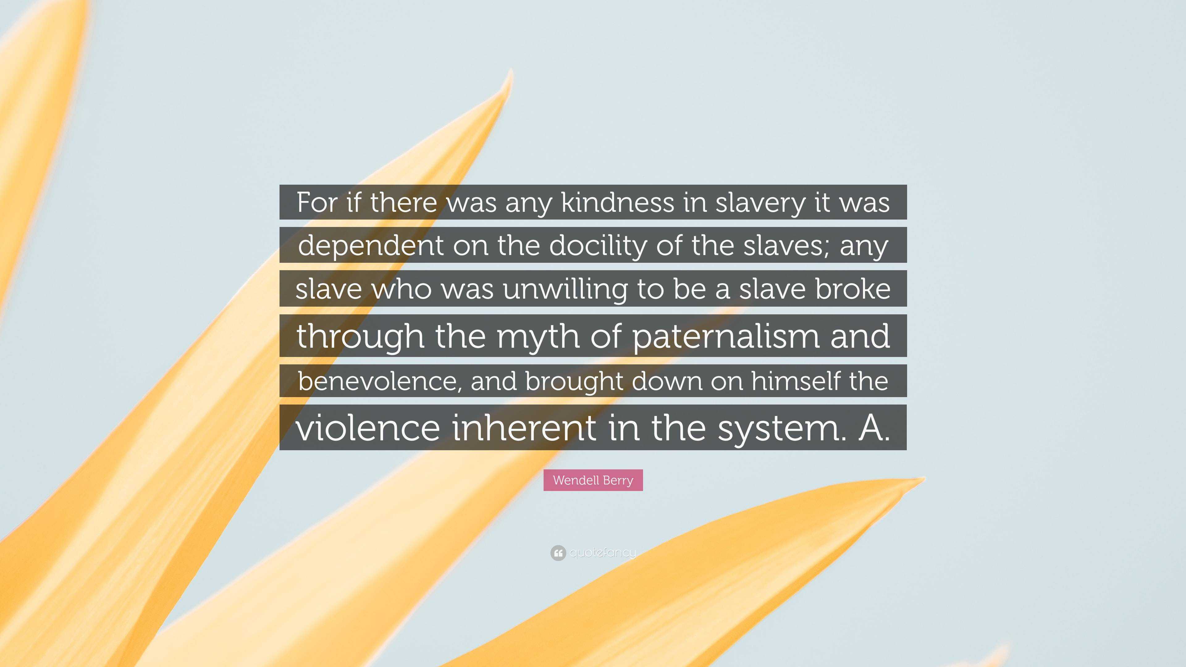 paternalism slavery