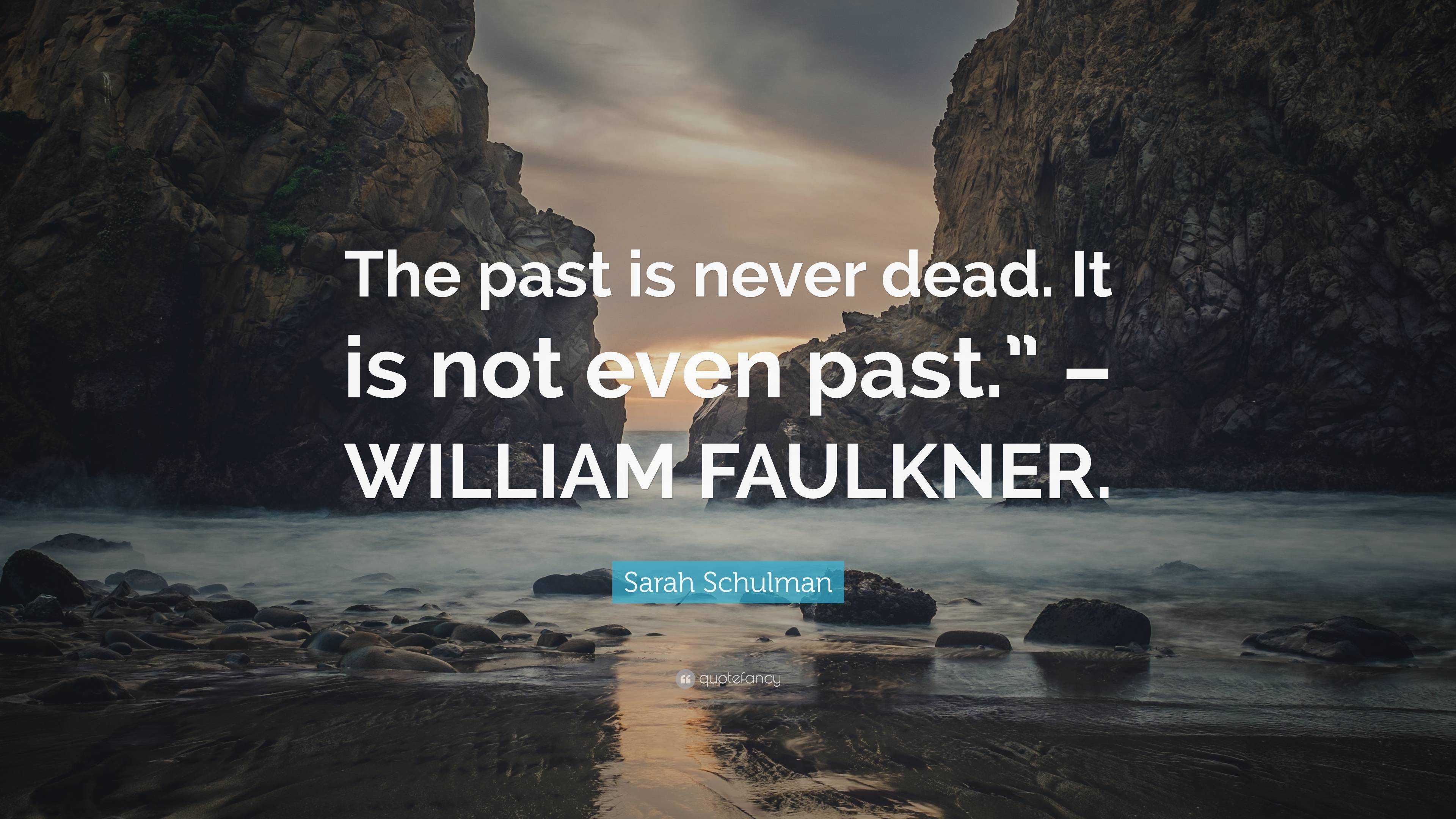 Sarah Schulman Quote: “The past is never dead. It is not even past ...