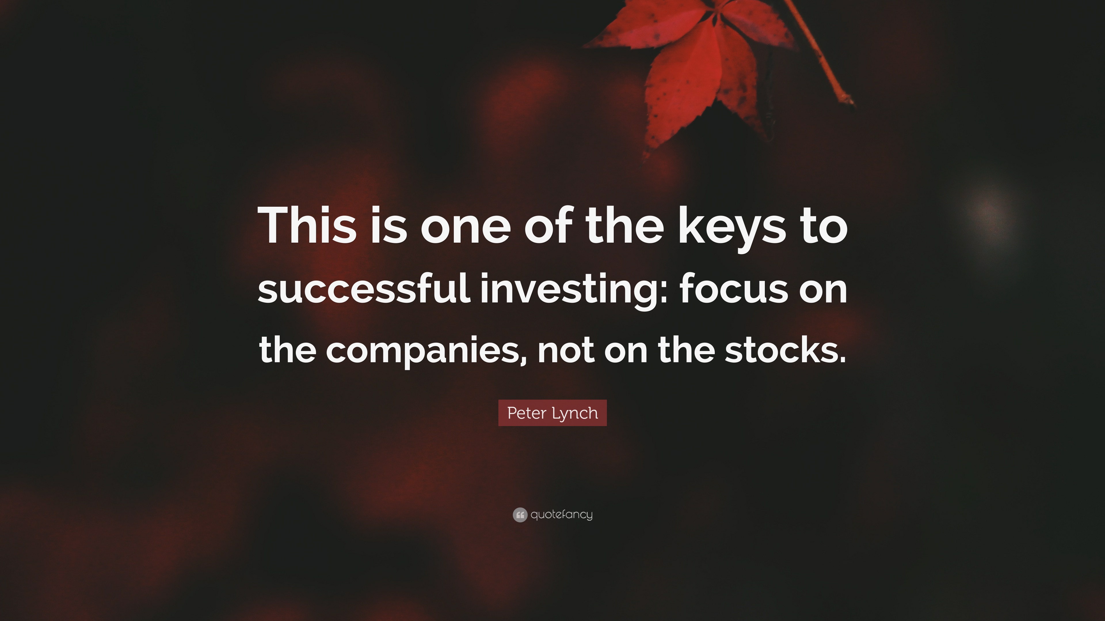 Peter Lynch Quote “This is one of the keys to successful investing