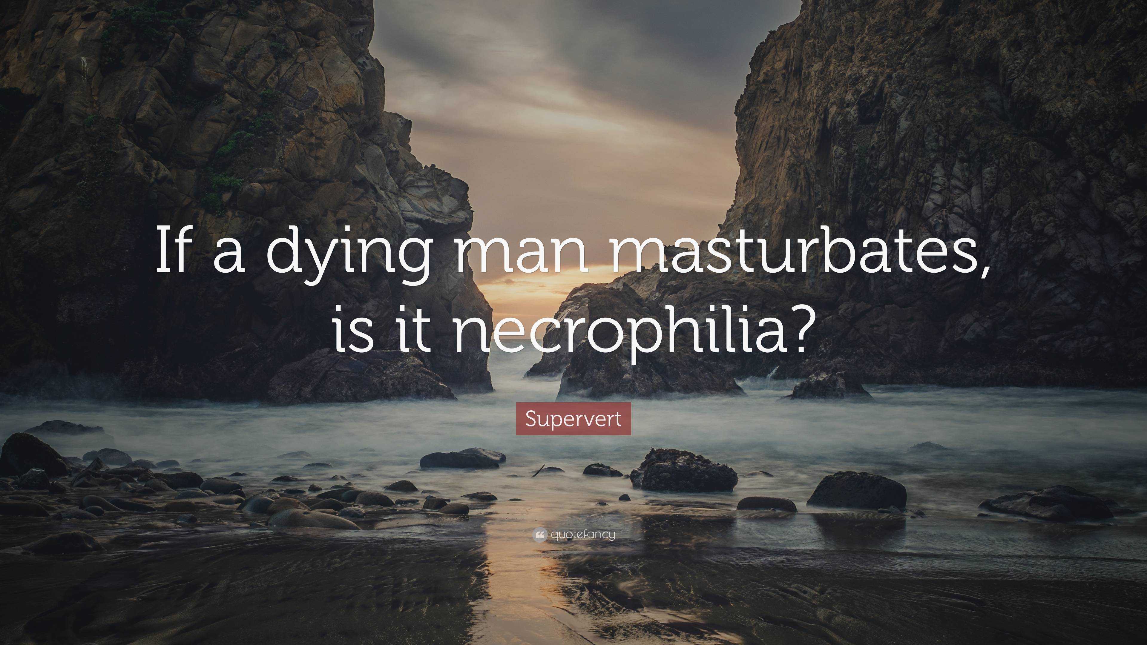 Supervert Quote If A Dying Man Masturbates Is It Necrophilia