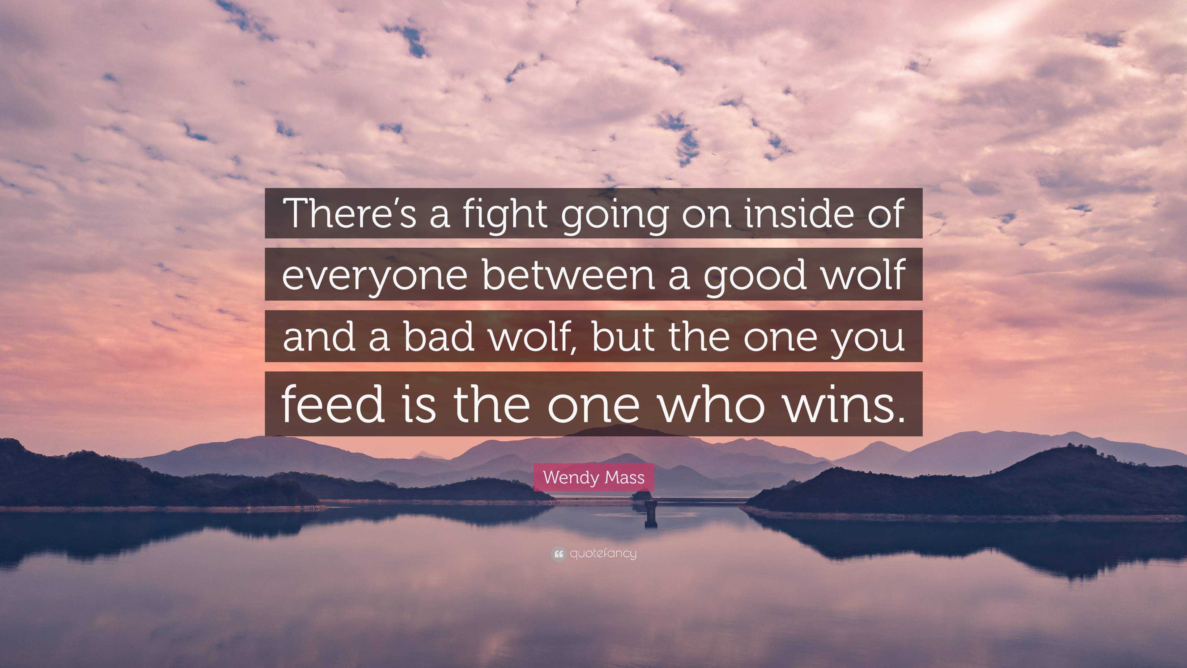 Wendy Mass Quote: “There’s a fight going on inside of everyone between ...