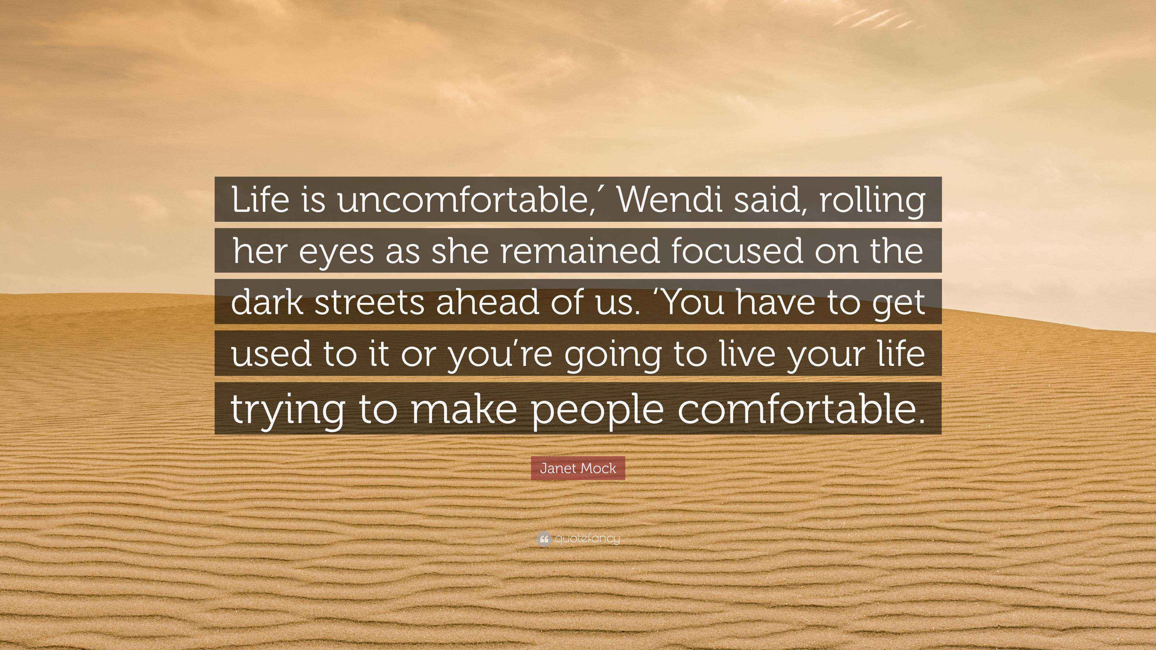 Mock Quote “Life is Wendi said, rolling her eyes