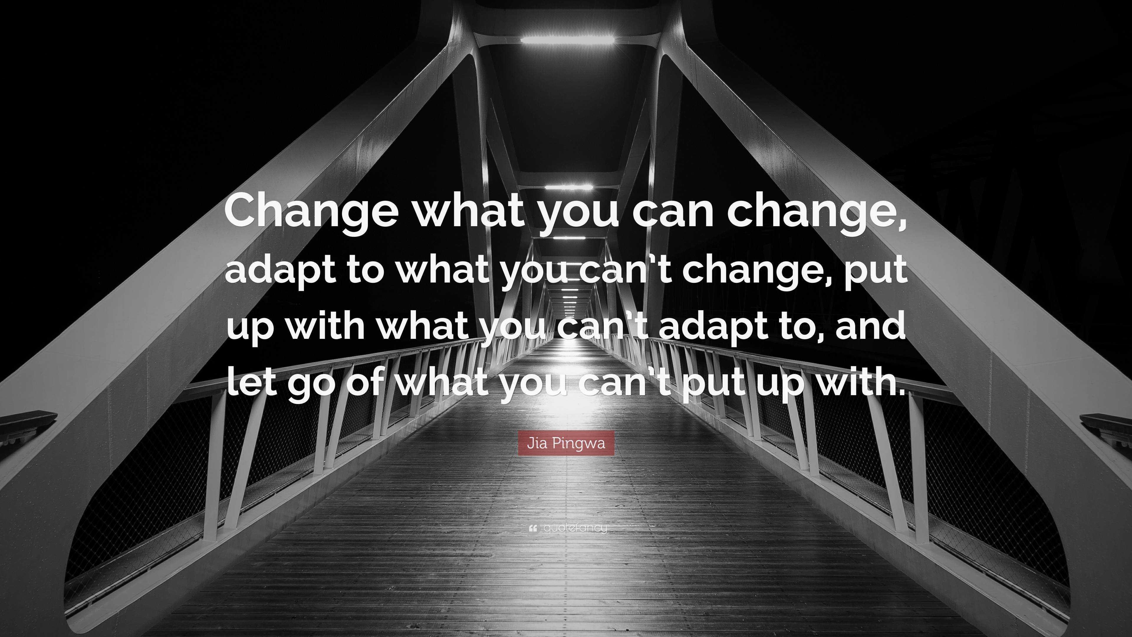 Jia Pingwa Quote: “change What You Can Change, Adapt To What You Can’t 