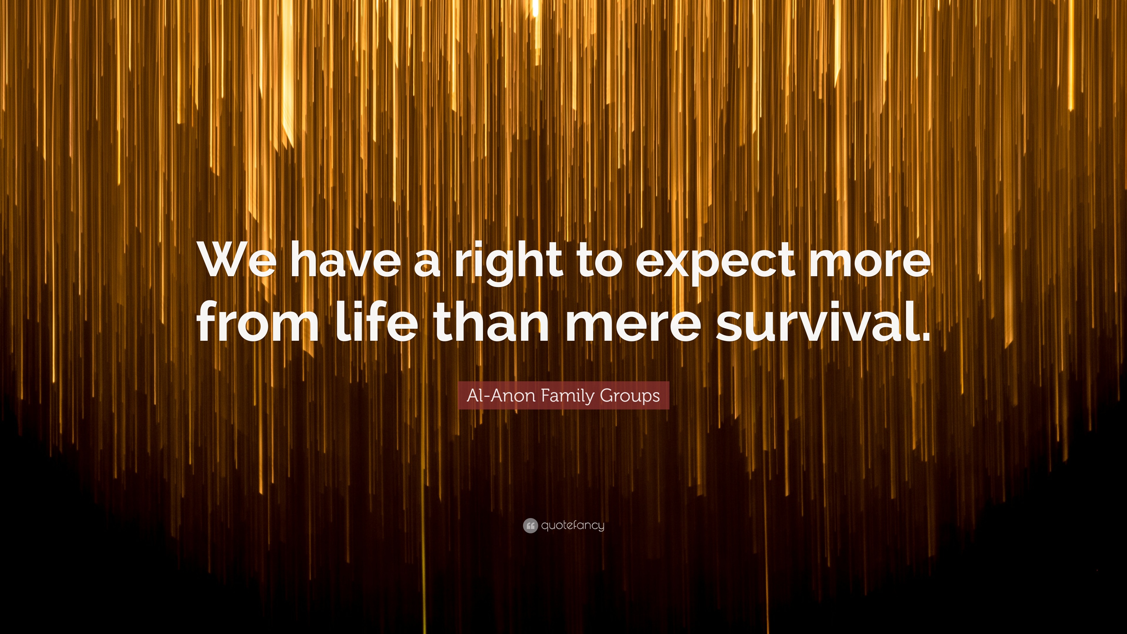 AlAnon Family Groups Quote “We have a right to expect more from life