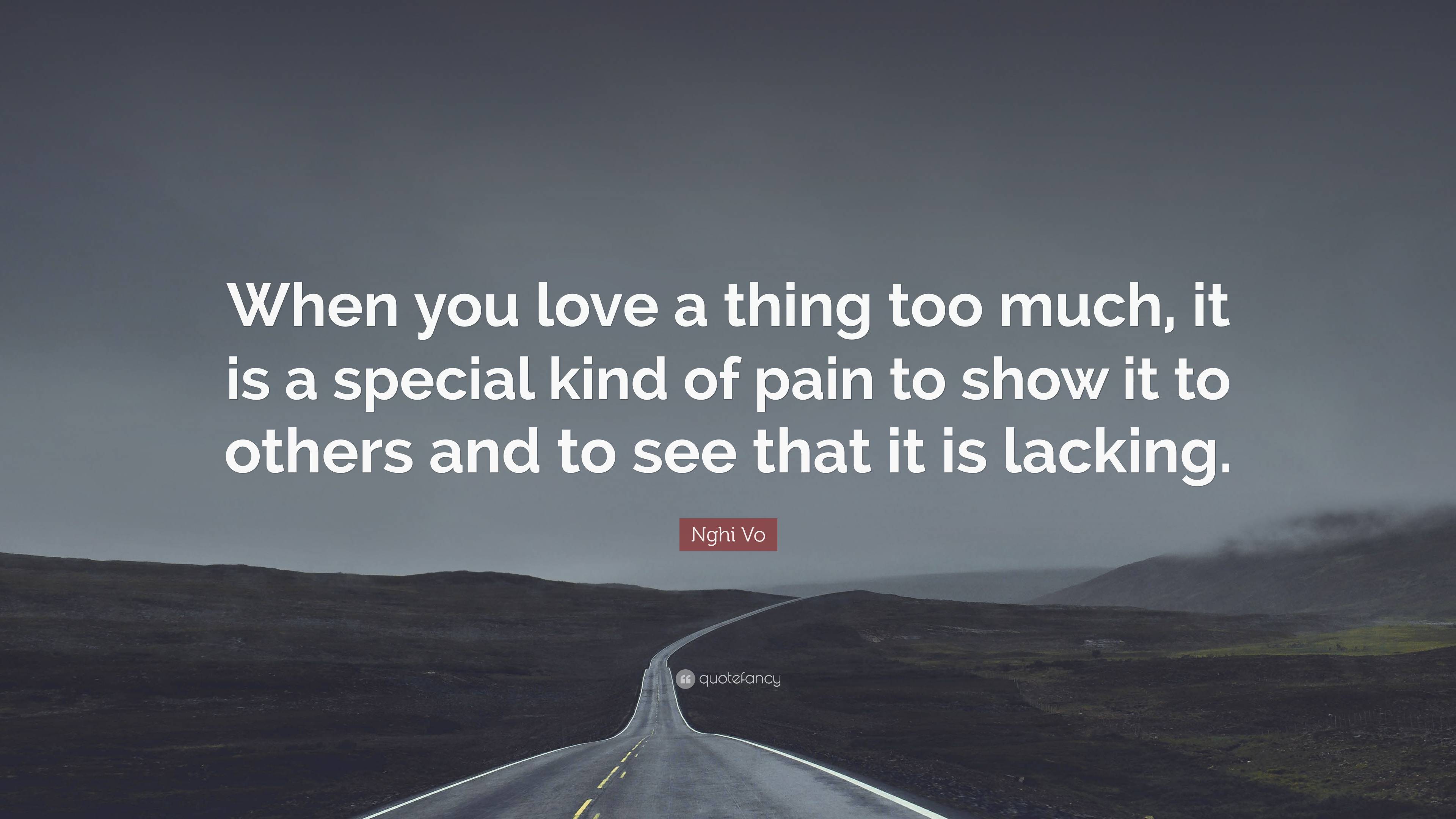 Nghi Vo Quote: “When you love a thing too much, it is a special kind of ...