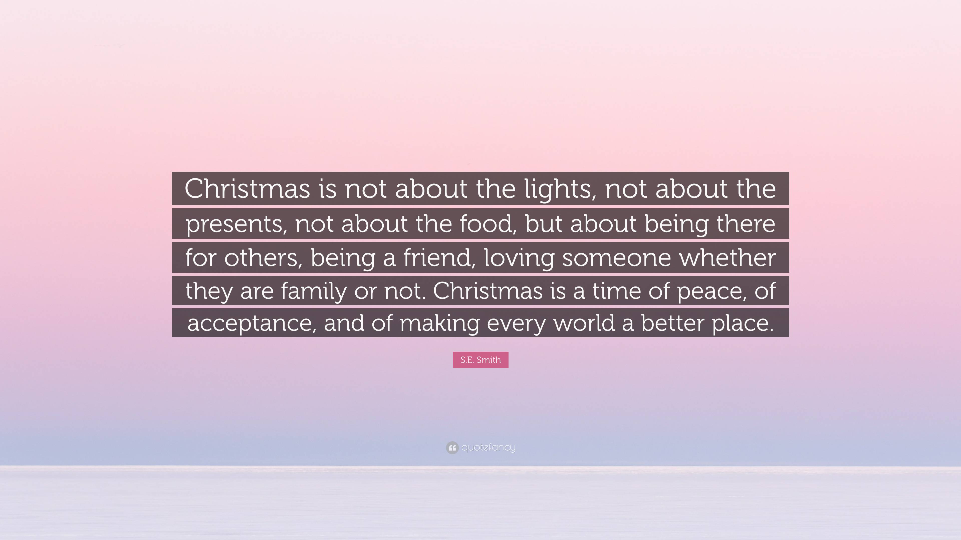 Christmas Is Not About Presents 