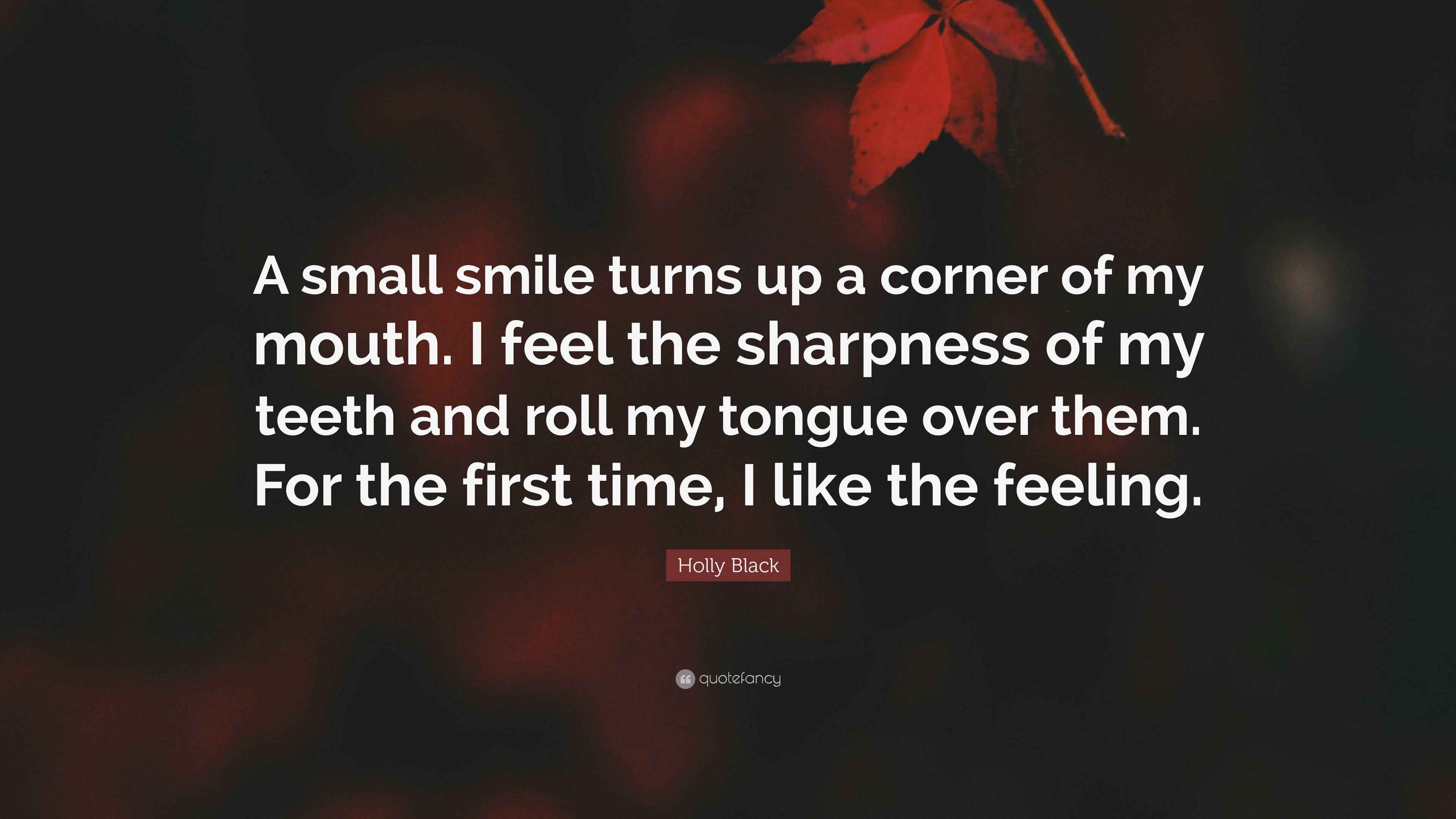 Holly Black Quote “A small smile turns up a corner of my mouth. I feel