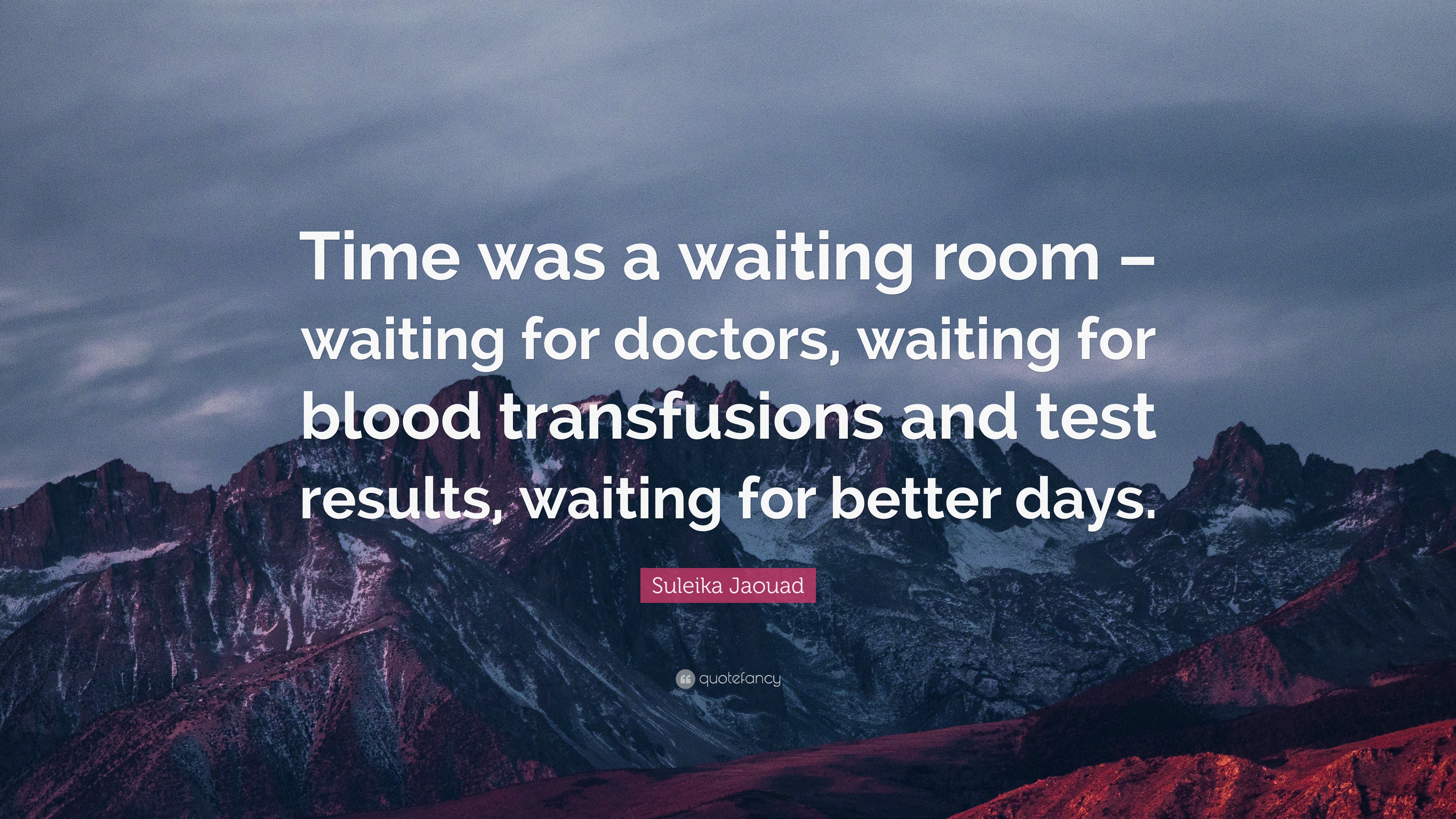 Suleika Jaouad Quote “Time was a waiting room waiting for doctors