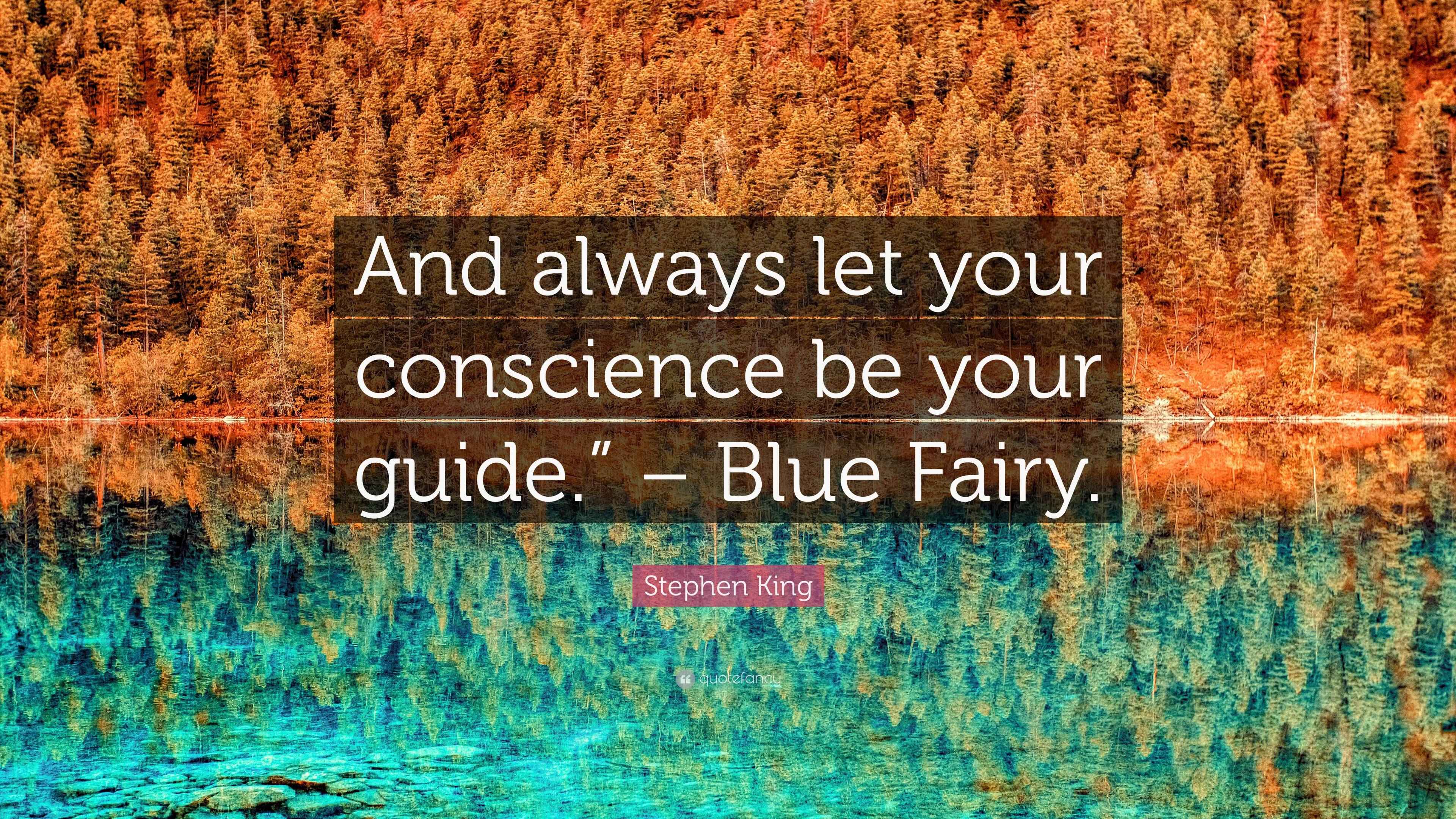 Stephen King Quote: “And always let your conscience be your guide ...