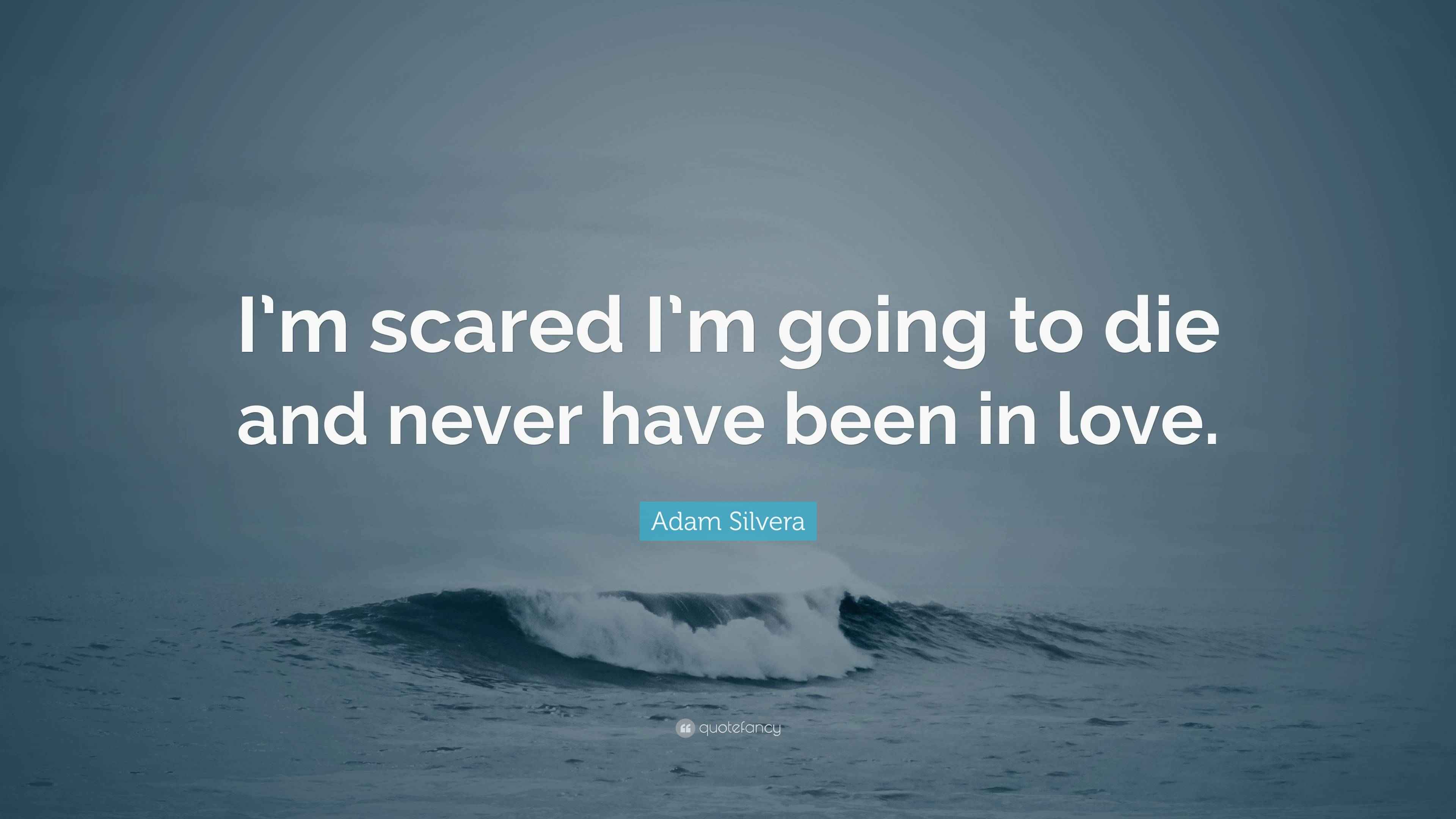 Adam Silvera Quote “I’m scared I’m going to die and never have been in
