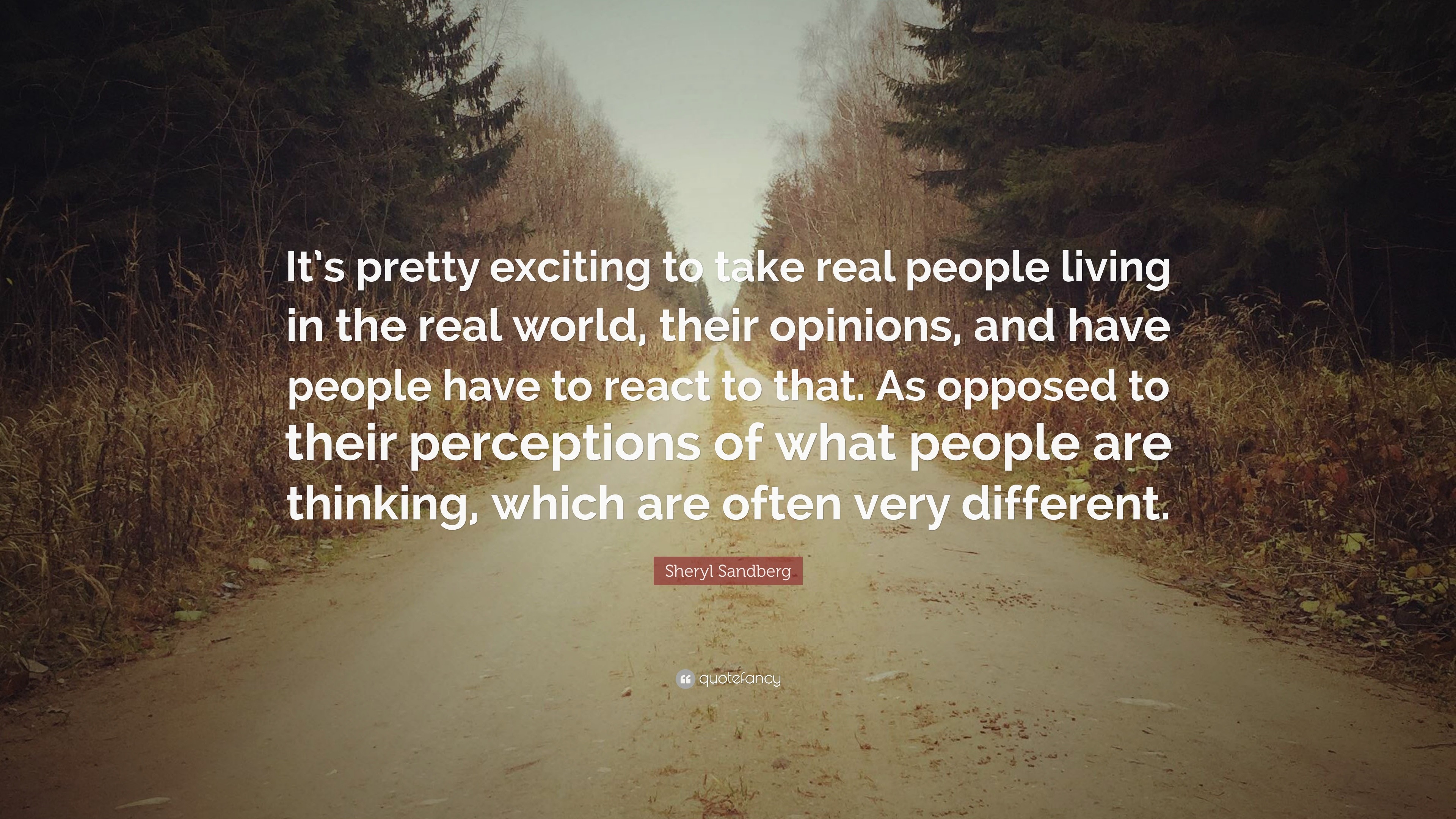 Sheryl Sandberg Quote: “It’s pretty exciting to take real people living ...