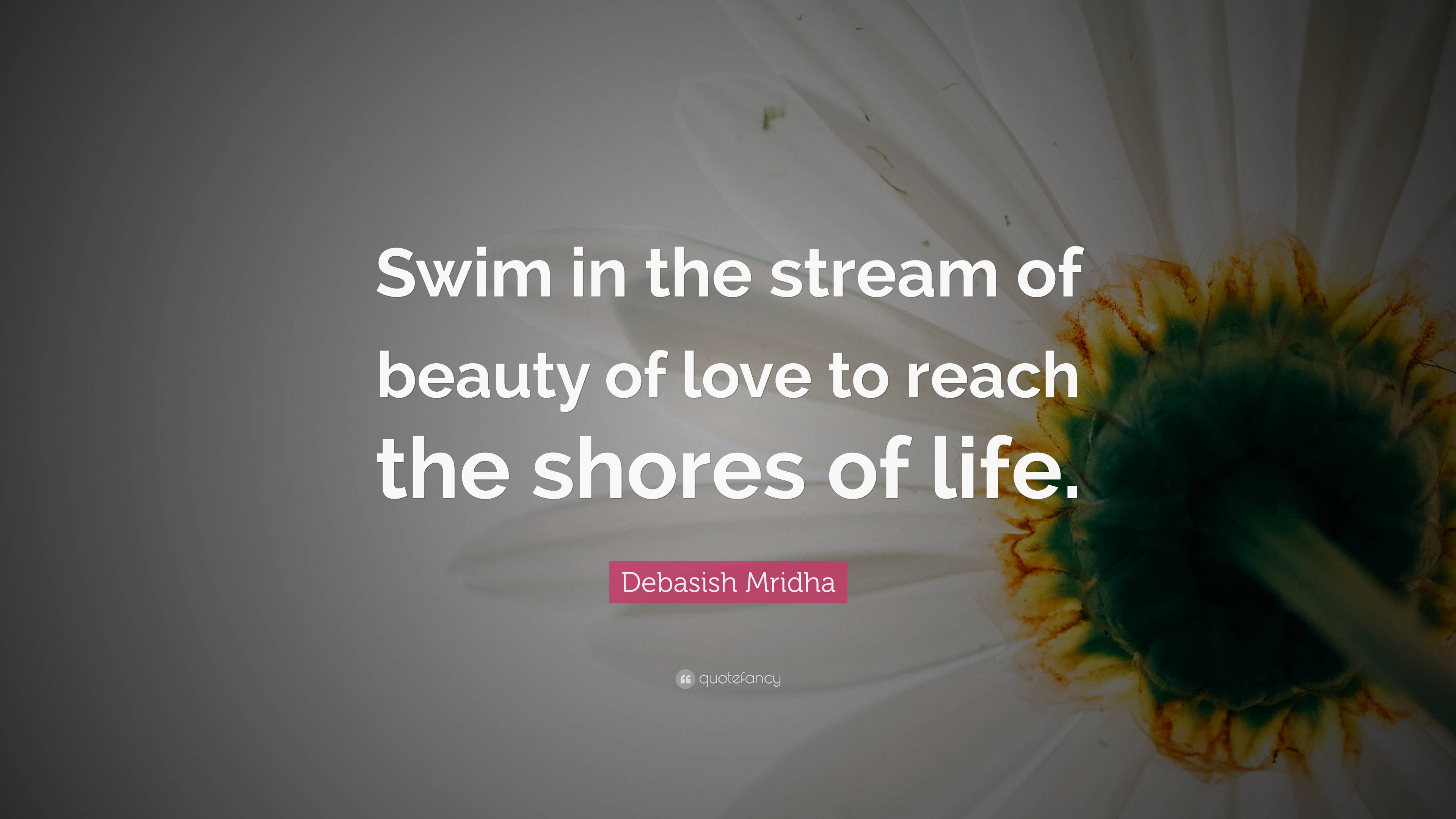 Debasish Mridha Quote “swim In The Stream Of Beauty Of Love To Reach