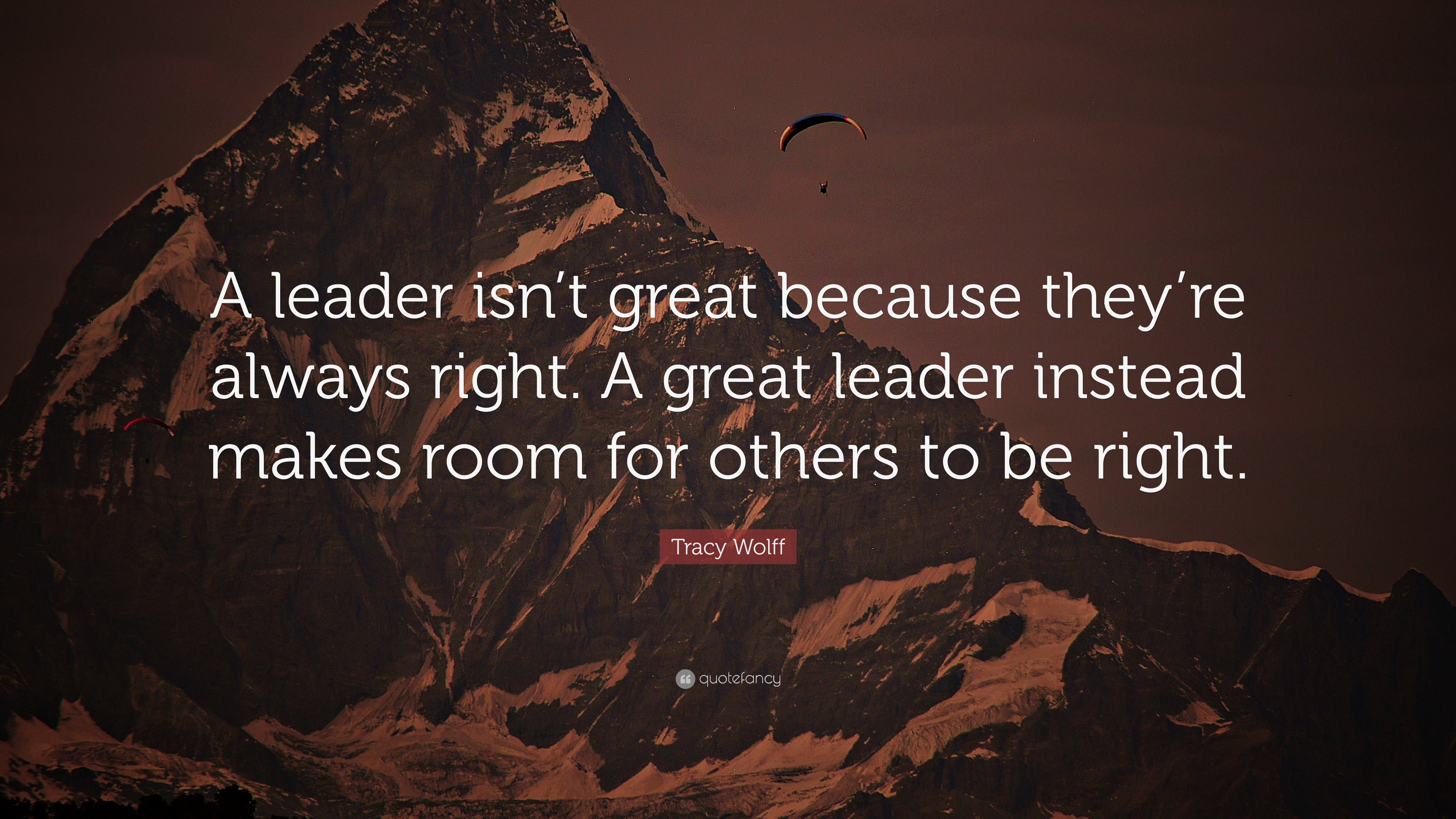 Tracy Wolff Quote: “a Leader Isn’t Great Because They’re Always Right 