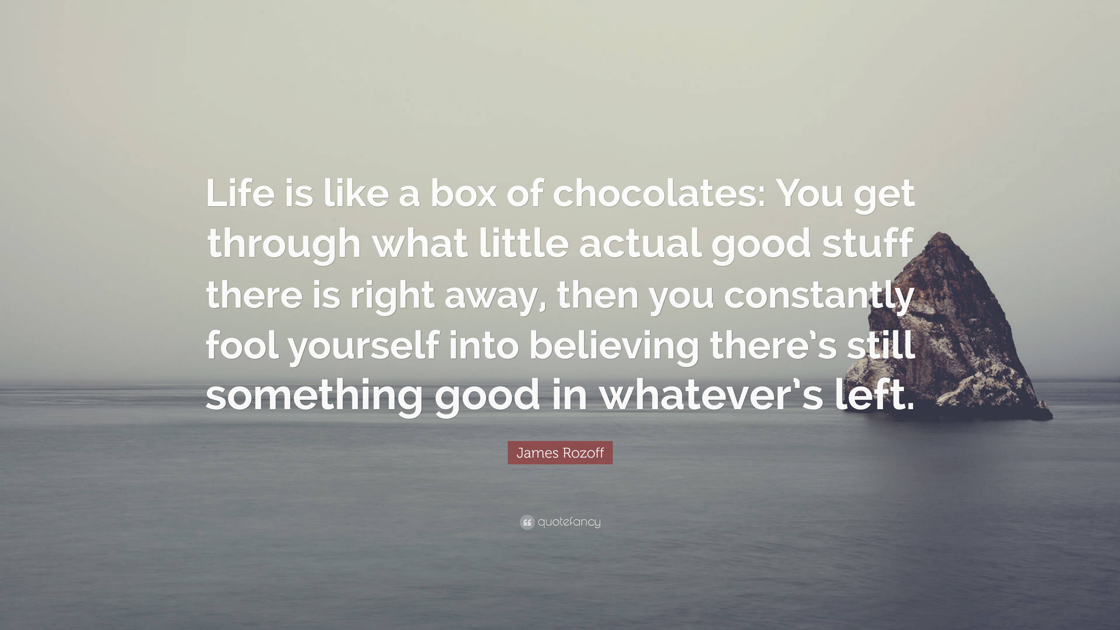 James Rozoff Quote: “Life is like a box of chocolates: You get through ...