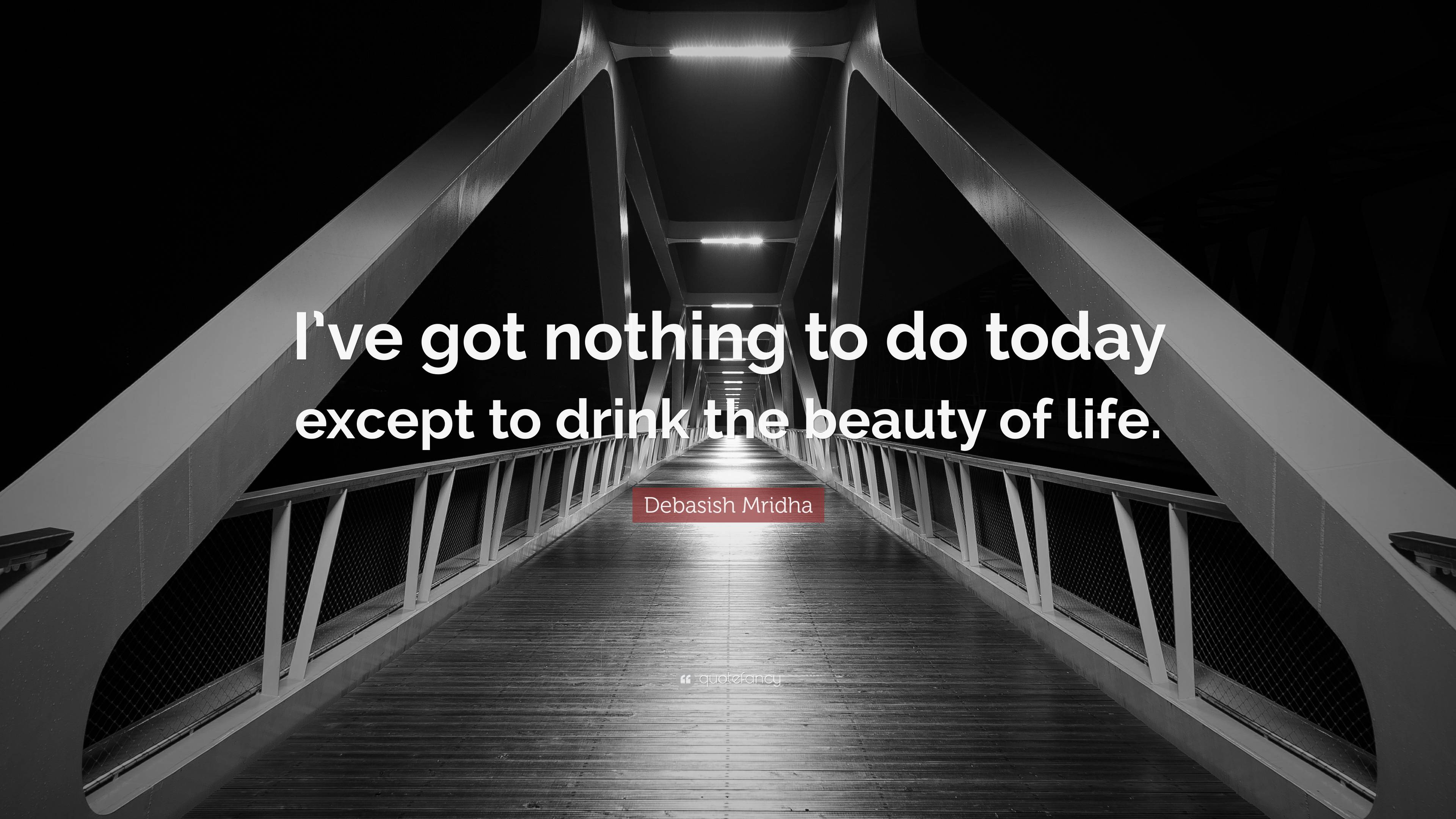 Debasish Mridha Quote: “I’ve Got Nothing To Do Today Except To Drink ...