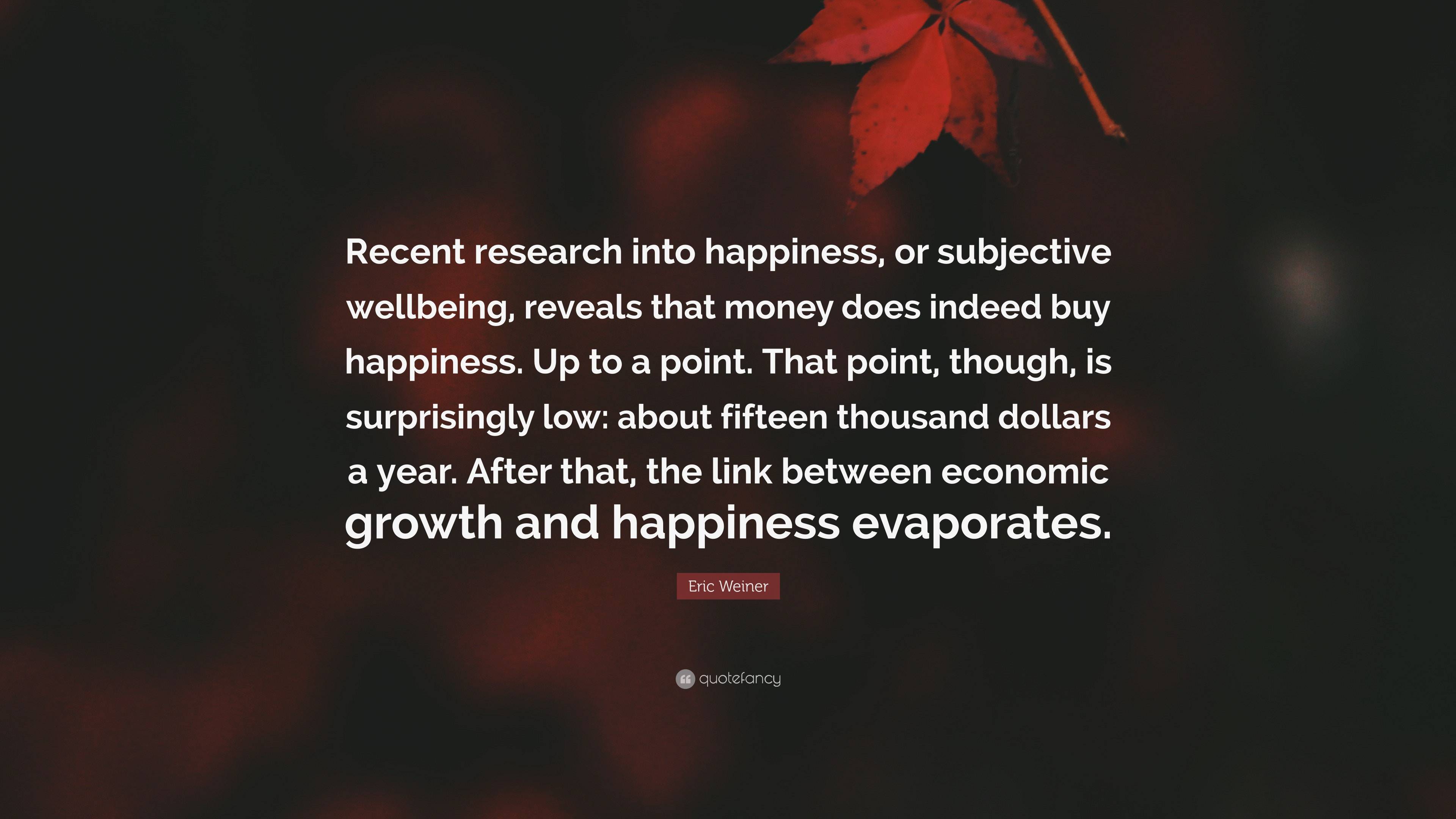 research into happiness