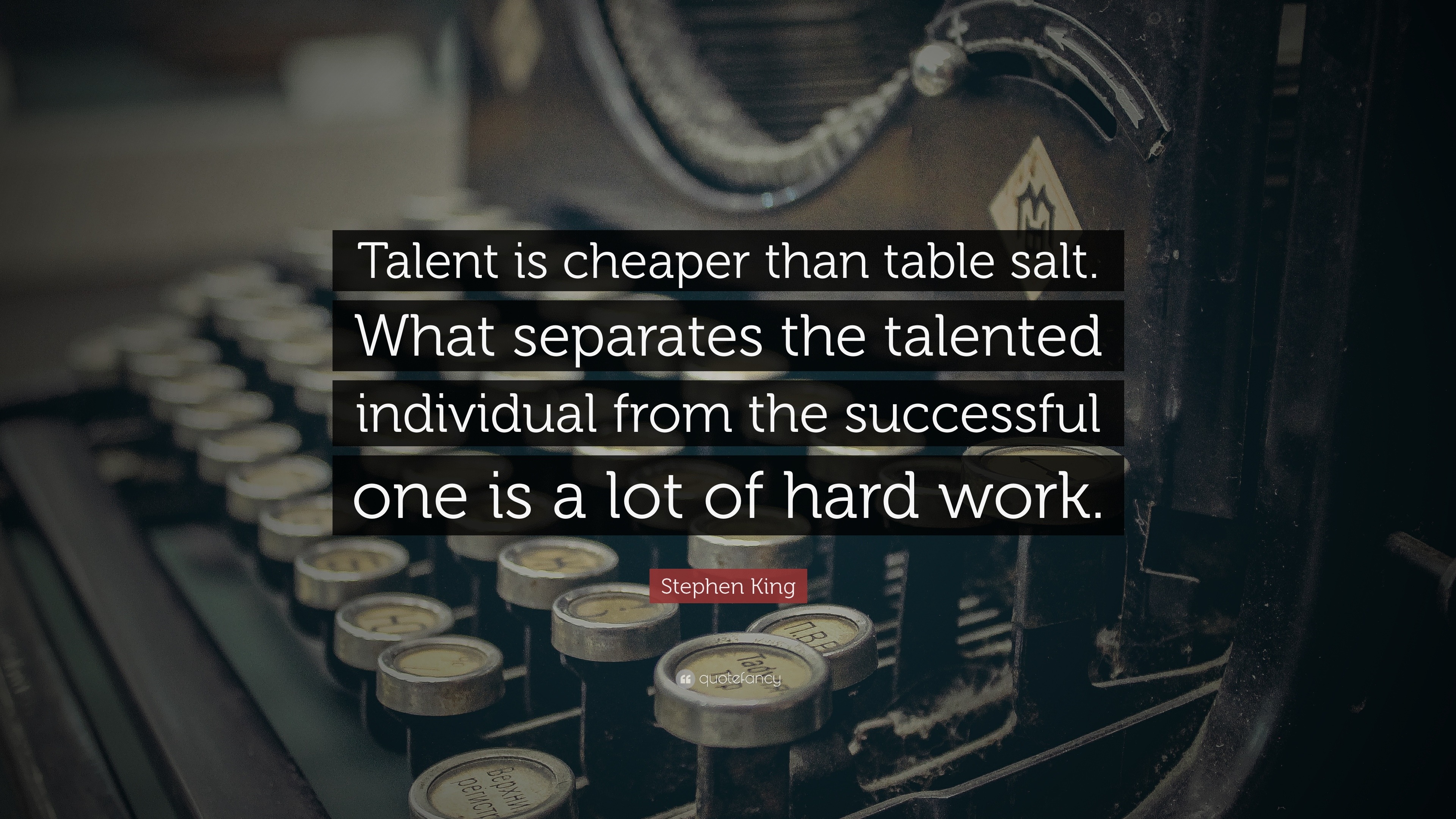 talent is cheaper than table salt essay