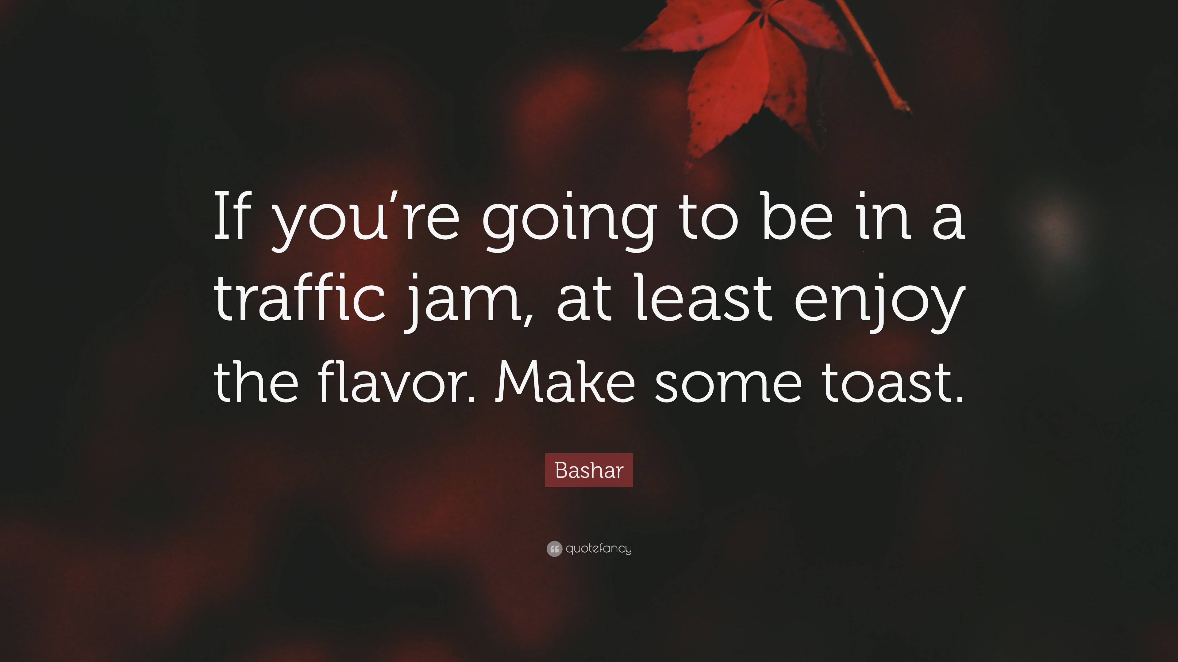 Bashar Quote If Youre Going To Be In A Traffic Jam At Least Enjoy