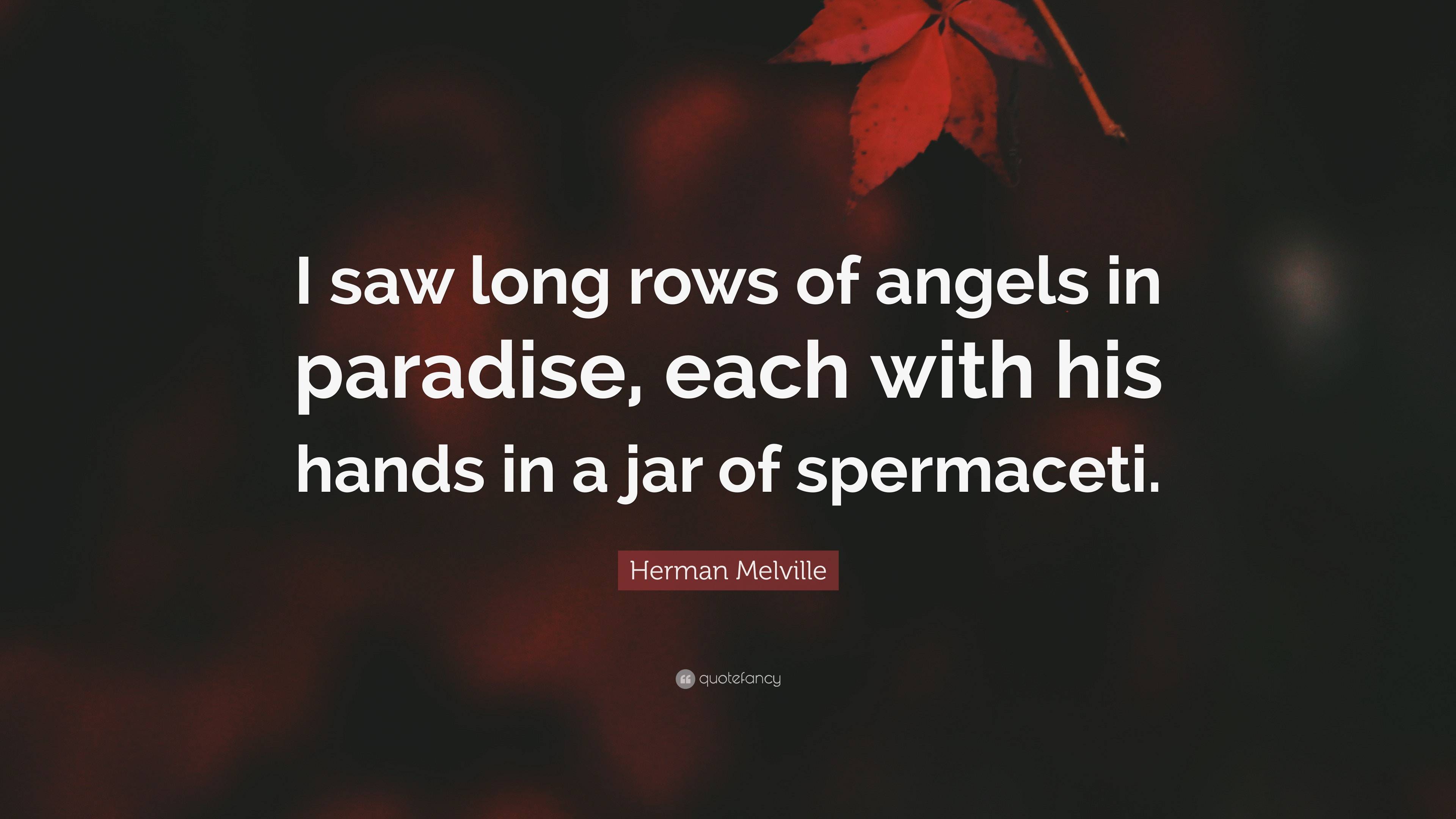 Herman Melville Quote I Saw Long Rows Of Angels In Paradise Each