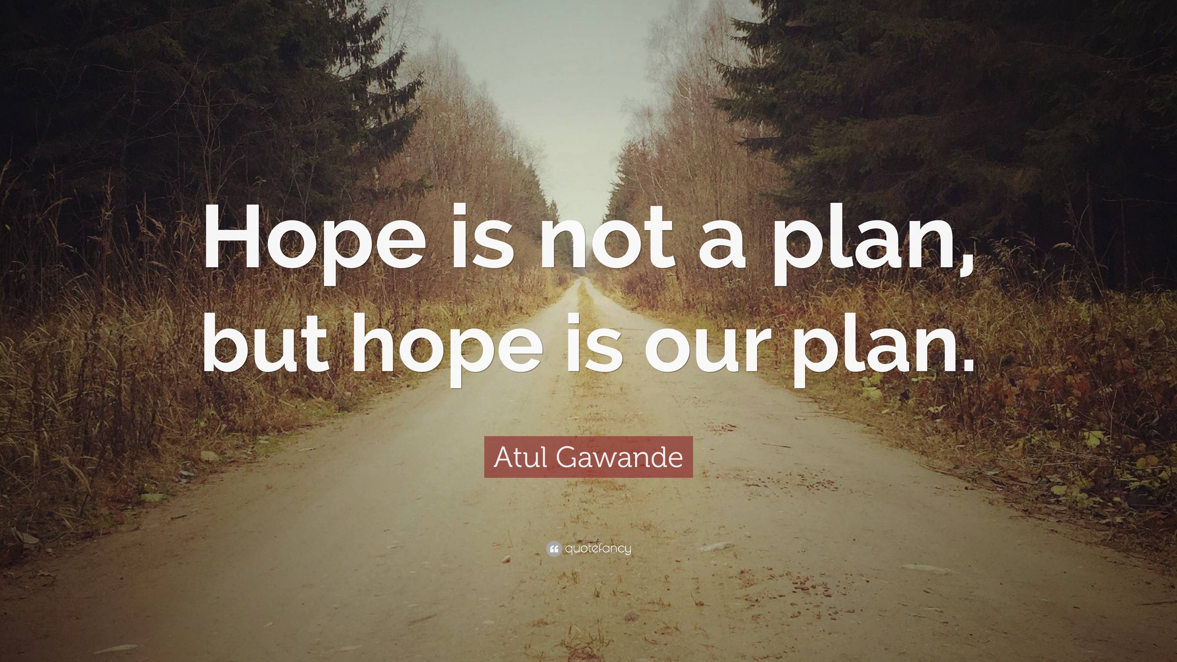 Hope Is Not A Plan Meaning