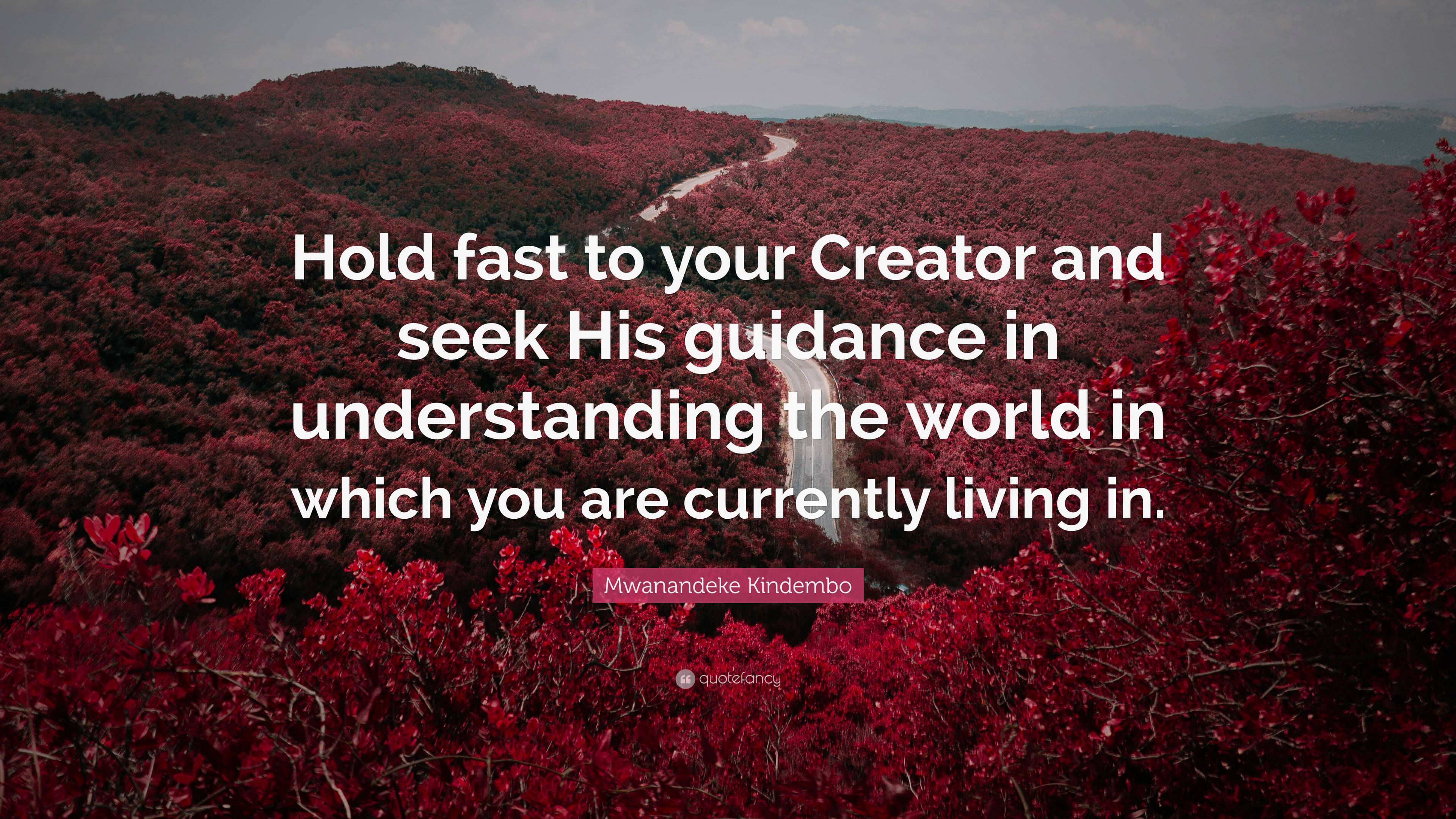 Mwanandeke Kindembo Quote: “Hold fast to your Creator and seek His ...