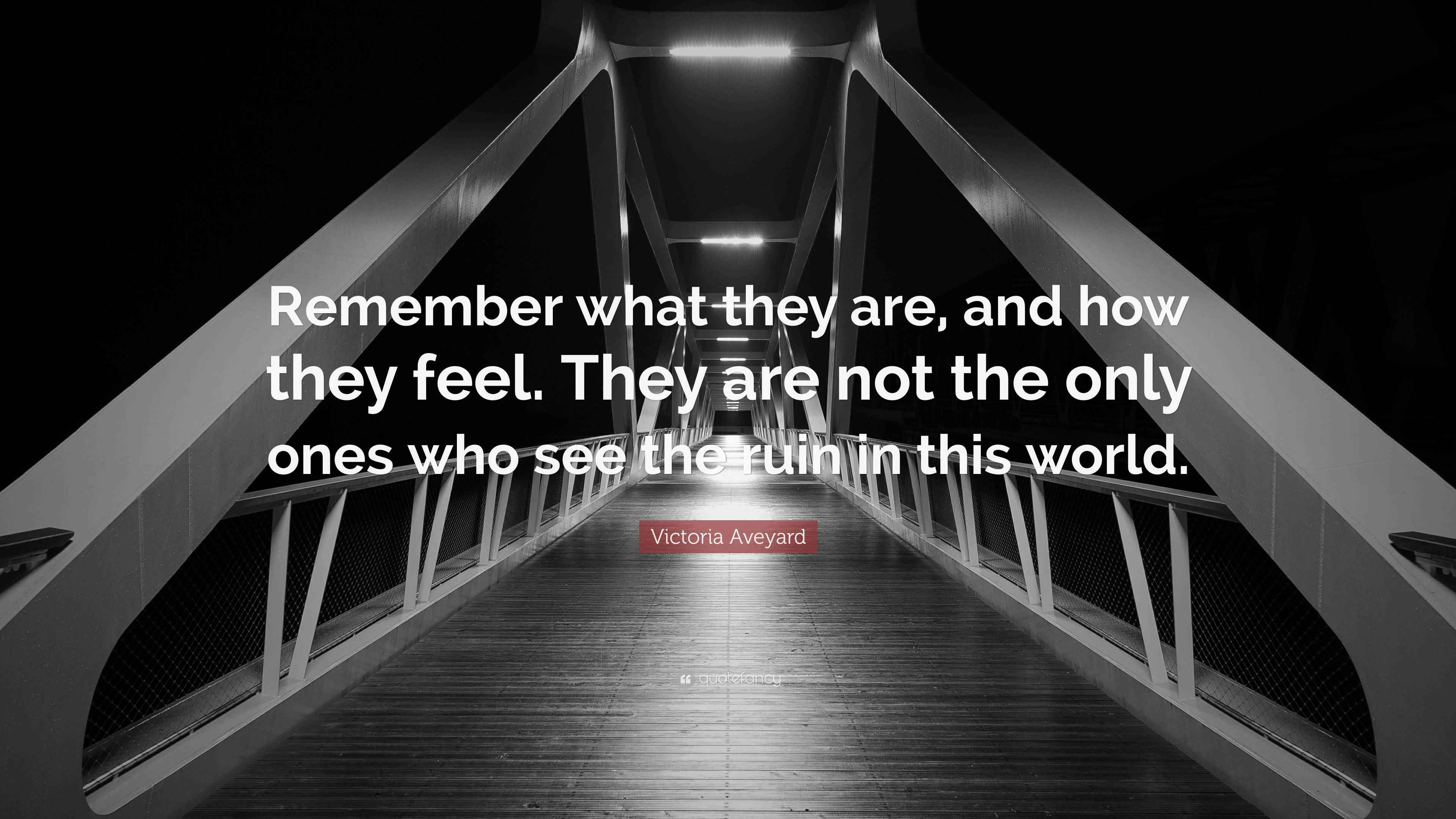 Victoria Aveyard Quote “Remember what they are, and how they feel