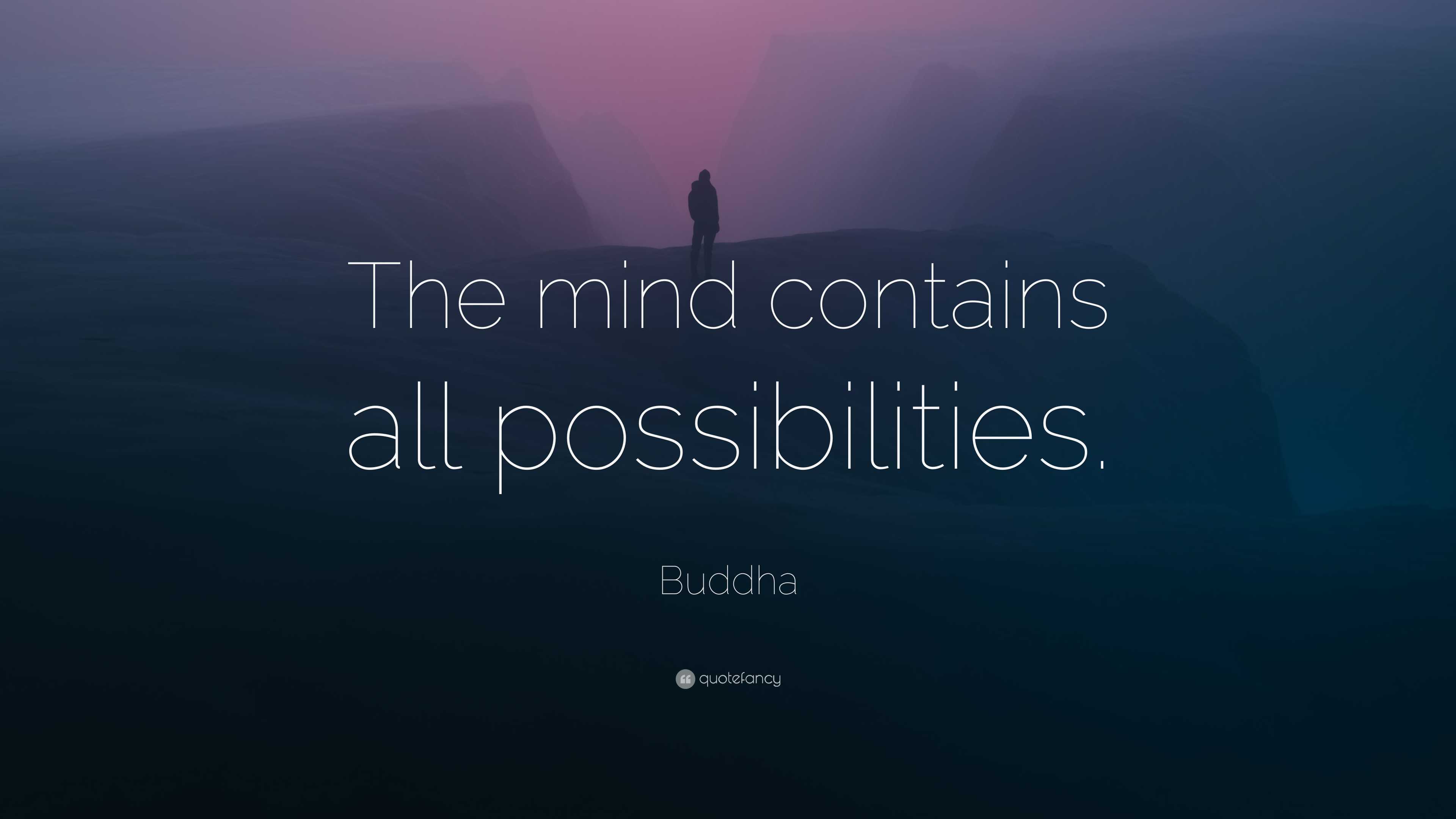 Buddha Quote: “The mind contains all possibilities.”