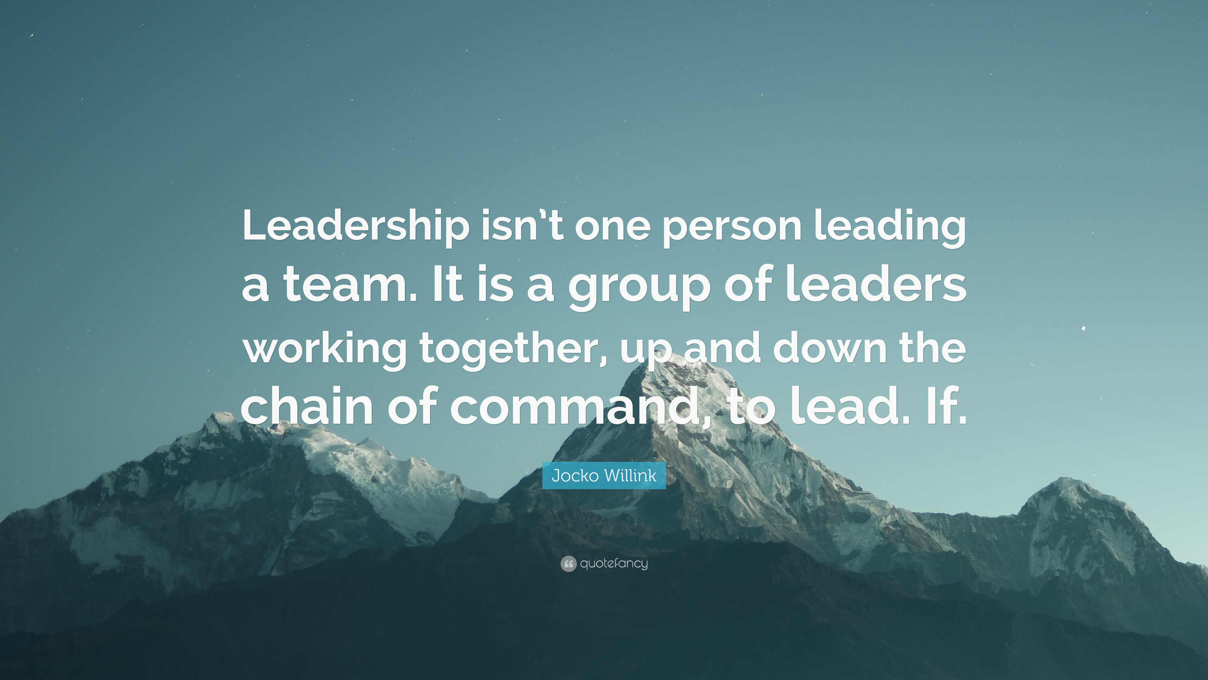 Leadership Is Not A One Personality World