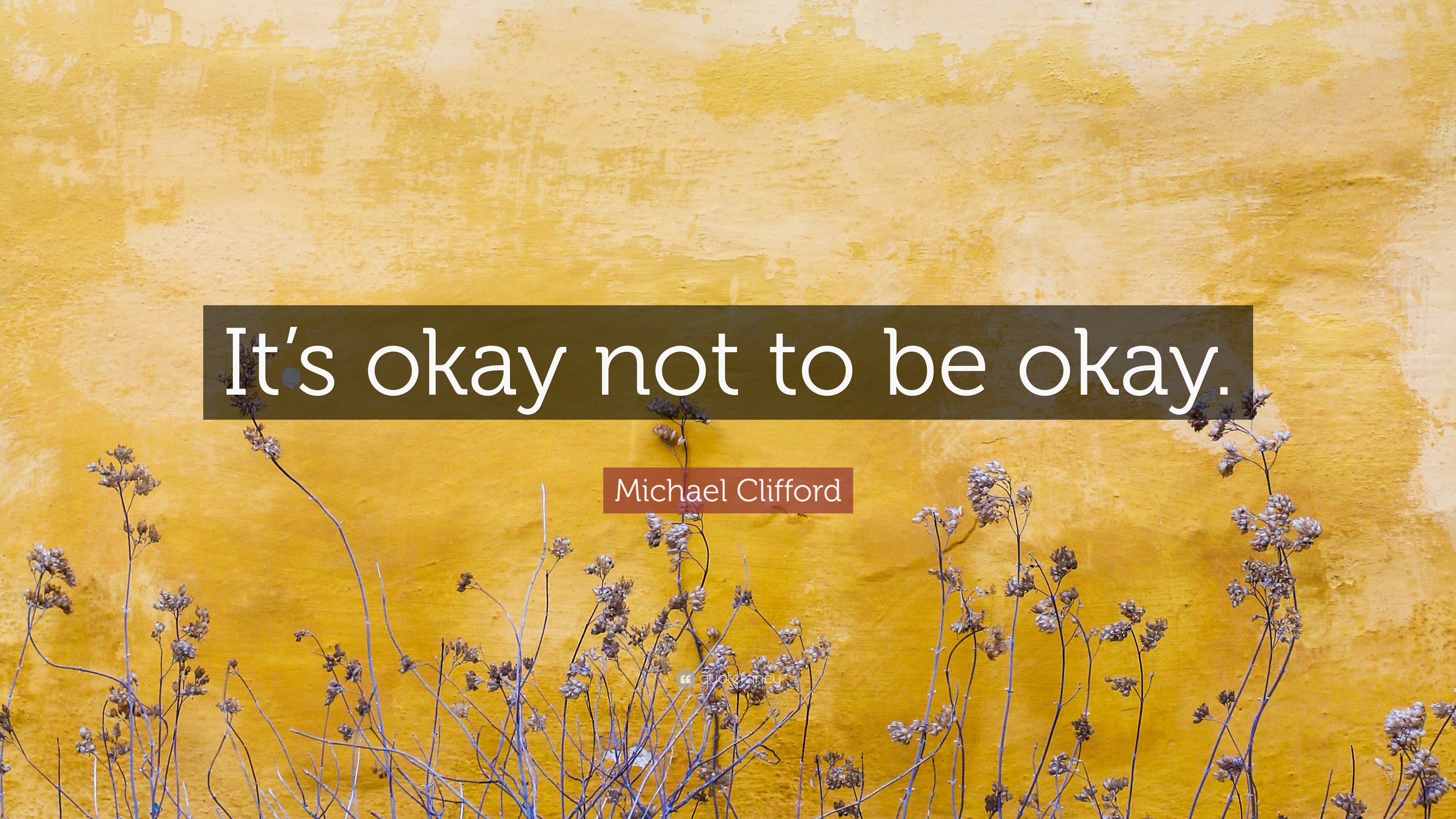 Michael Clifford Quote: “It’s okay not to be okay.”