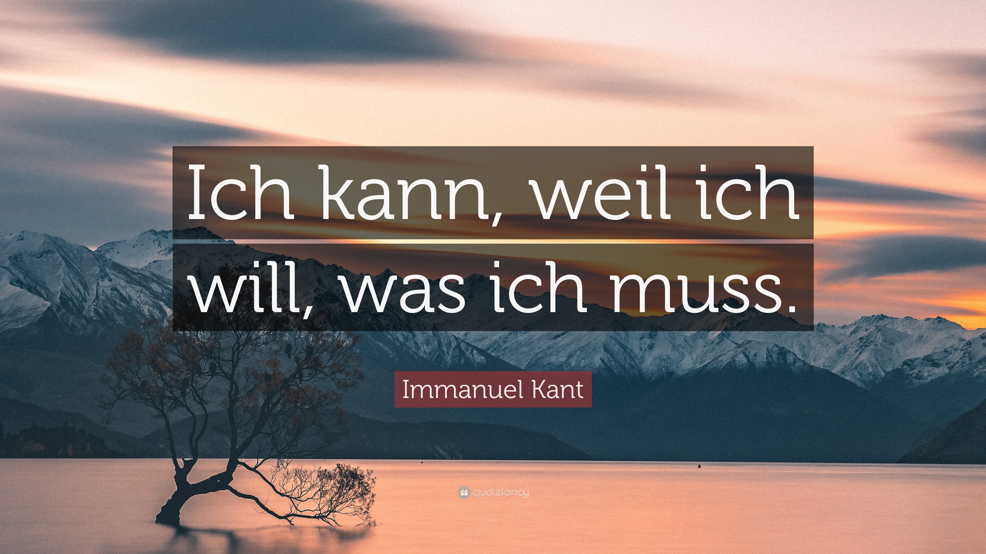 Immanuel Kant Quote “Ich kann, weil