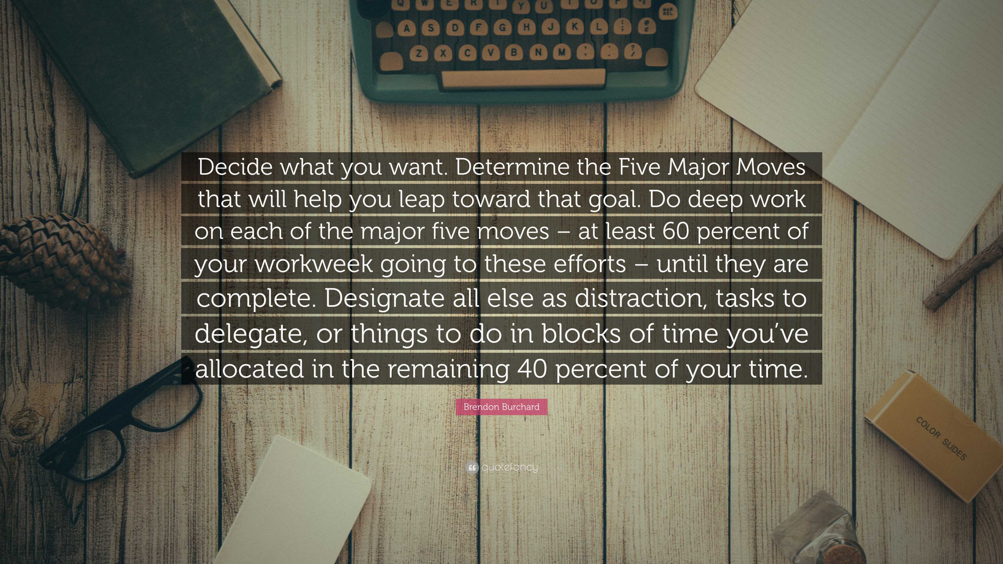 Brendon Burchard Quote “decide What You Want Determine The Five Major Moves That Will Help You