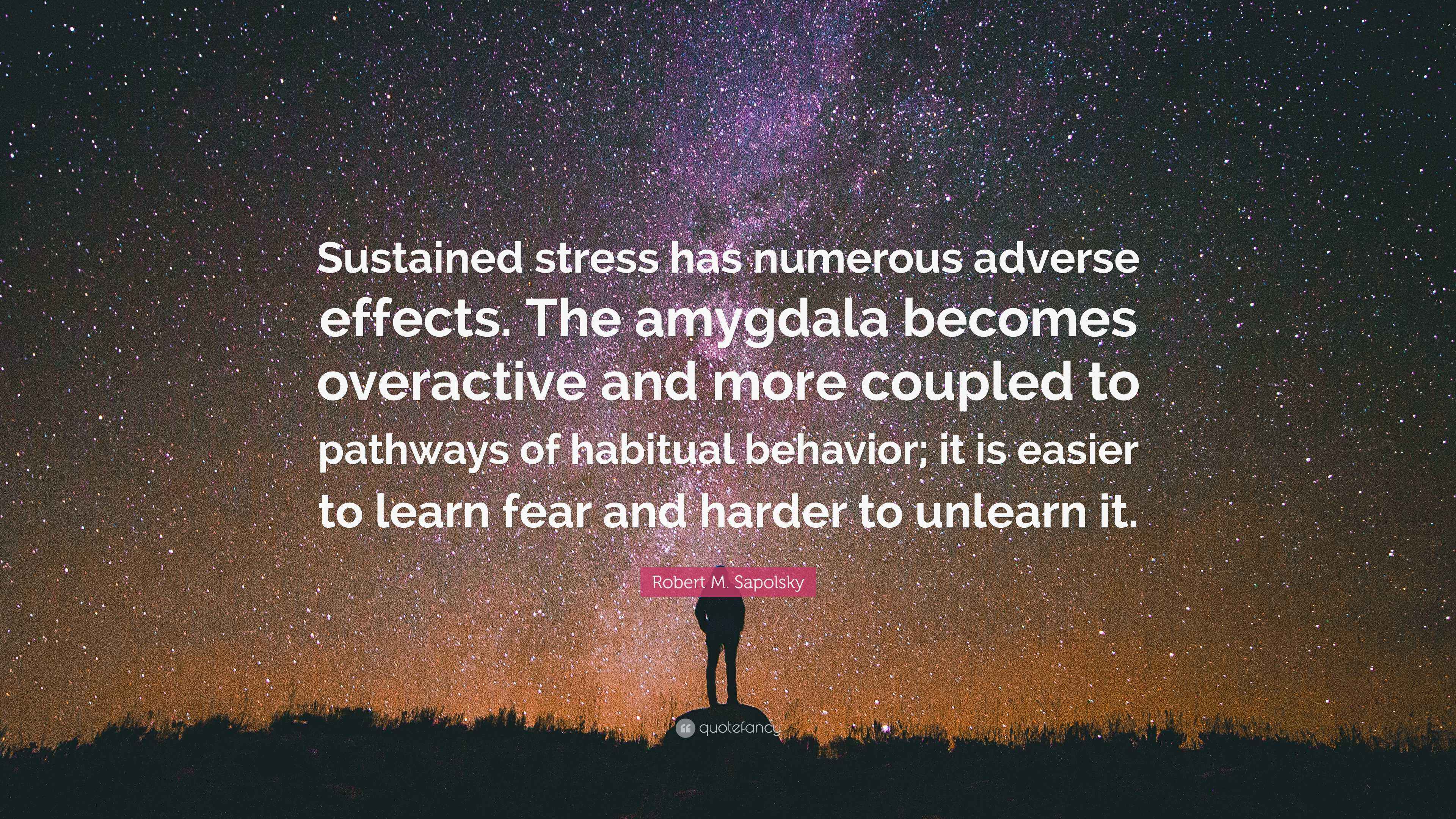 High-resolution quote image on the adverse effects of sustained stress by Robert Sapolsky