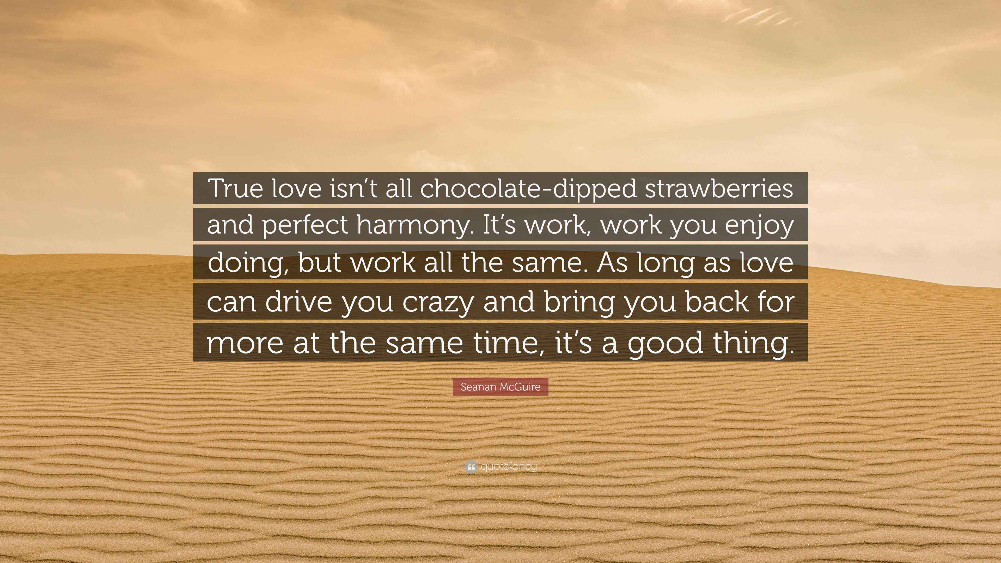 Seanan McGuire Quote “True love isn’t all chocolatedipped