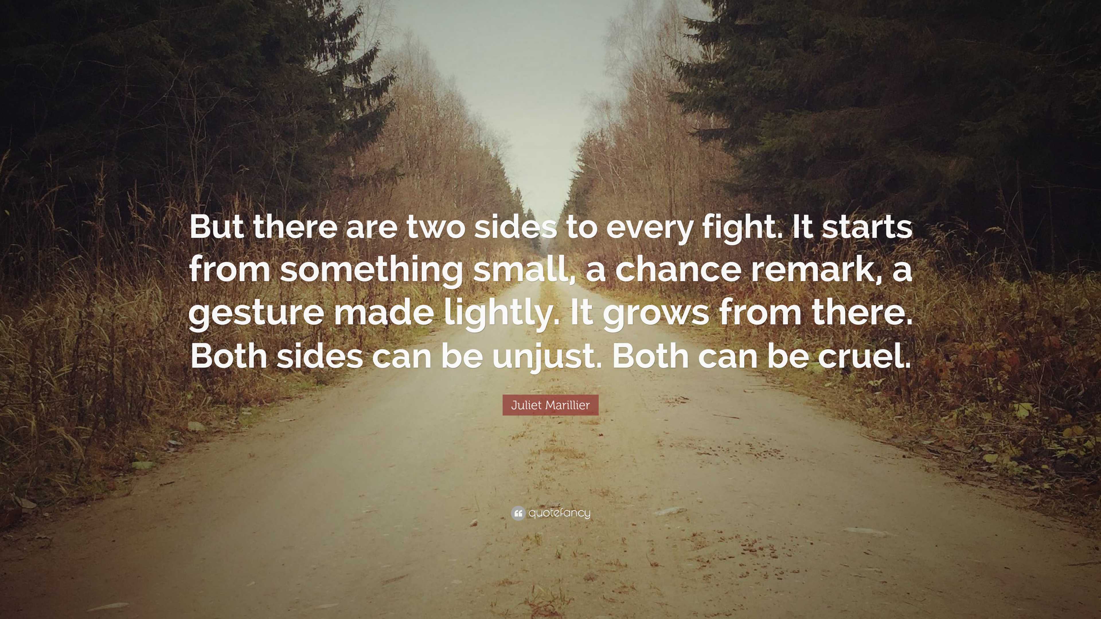 Juliet Marillier Quote: “But there are two sides to every fight