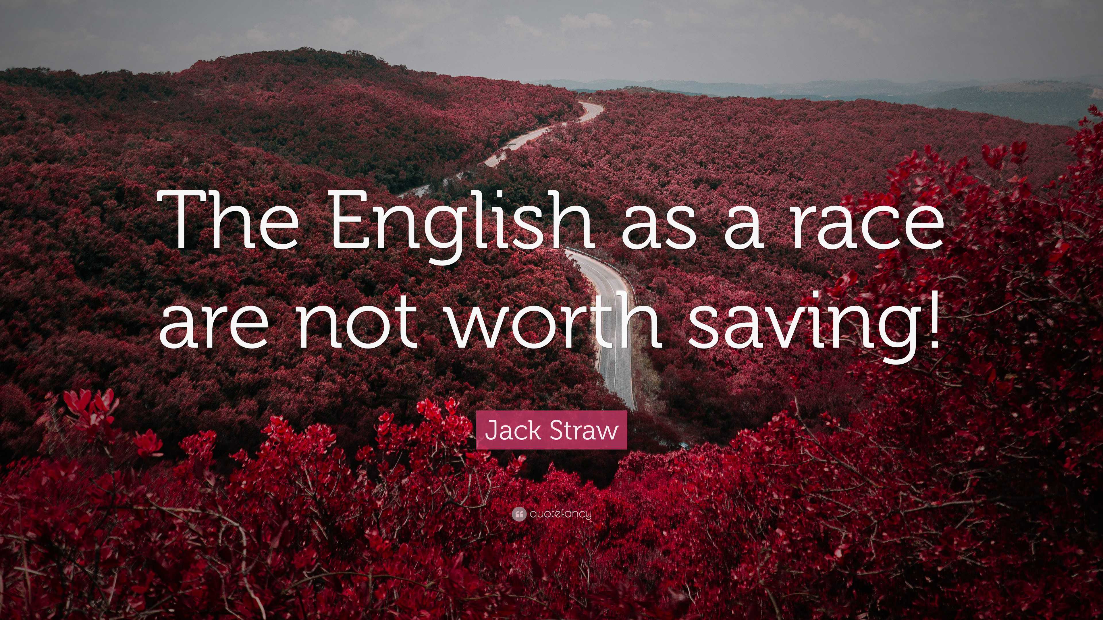 Jack Straw Quote “The English as a race are not worth saving!”