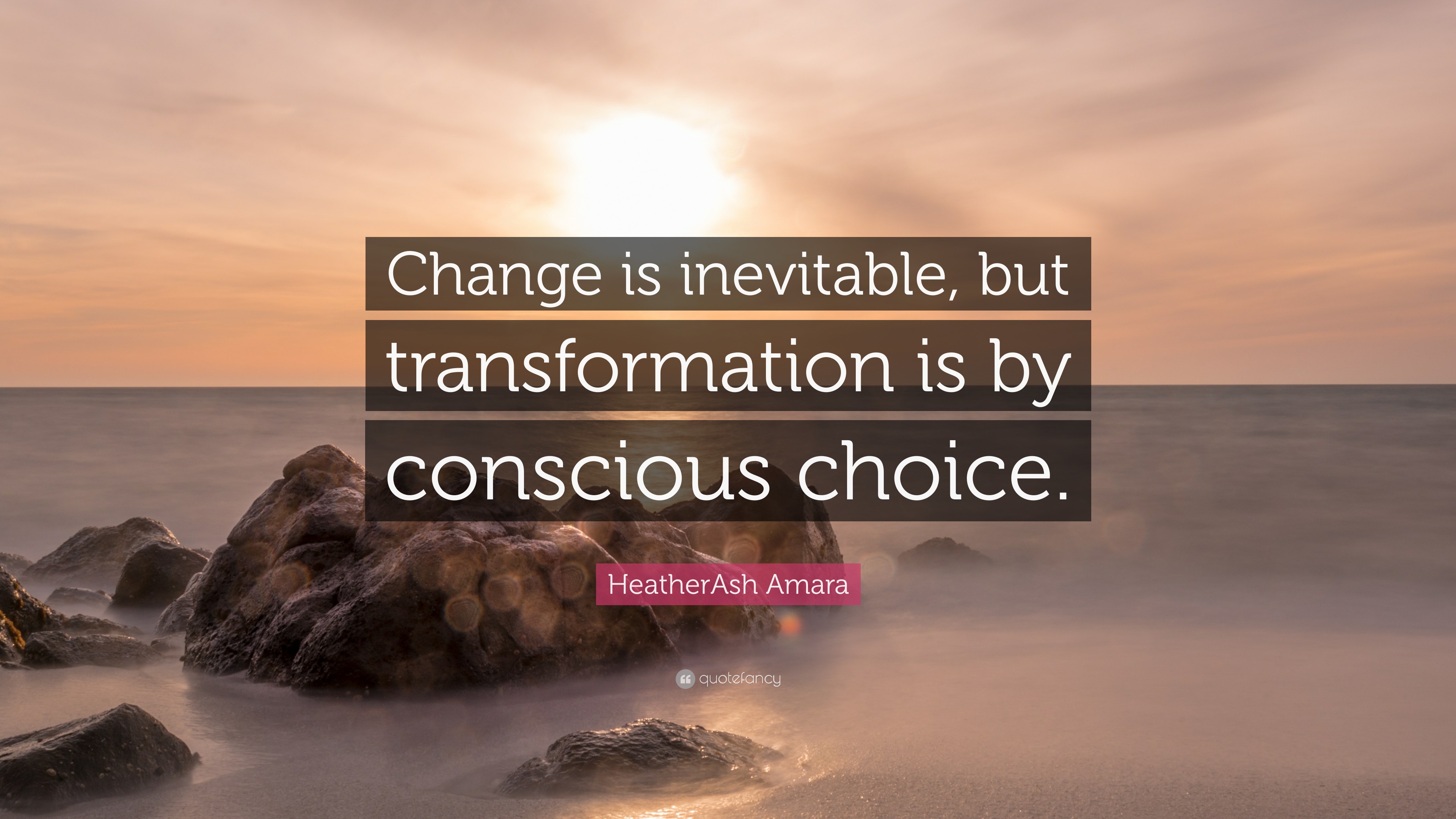 HeatherAsh Amara Quote: “Change is inevitable, but transformation is by ...