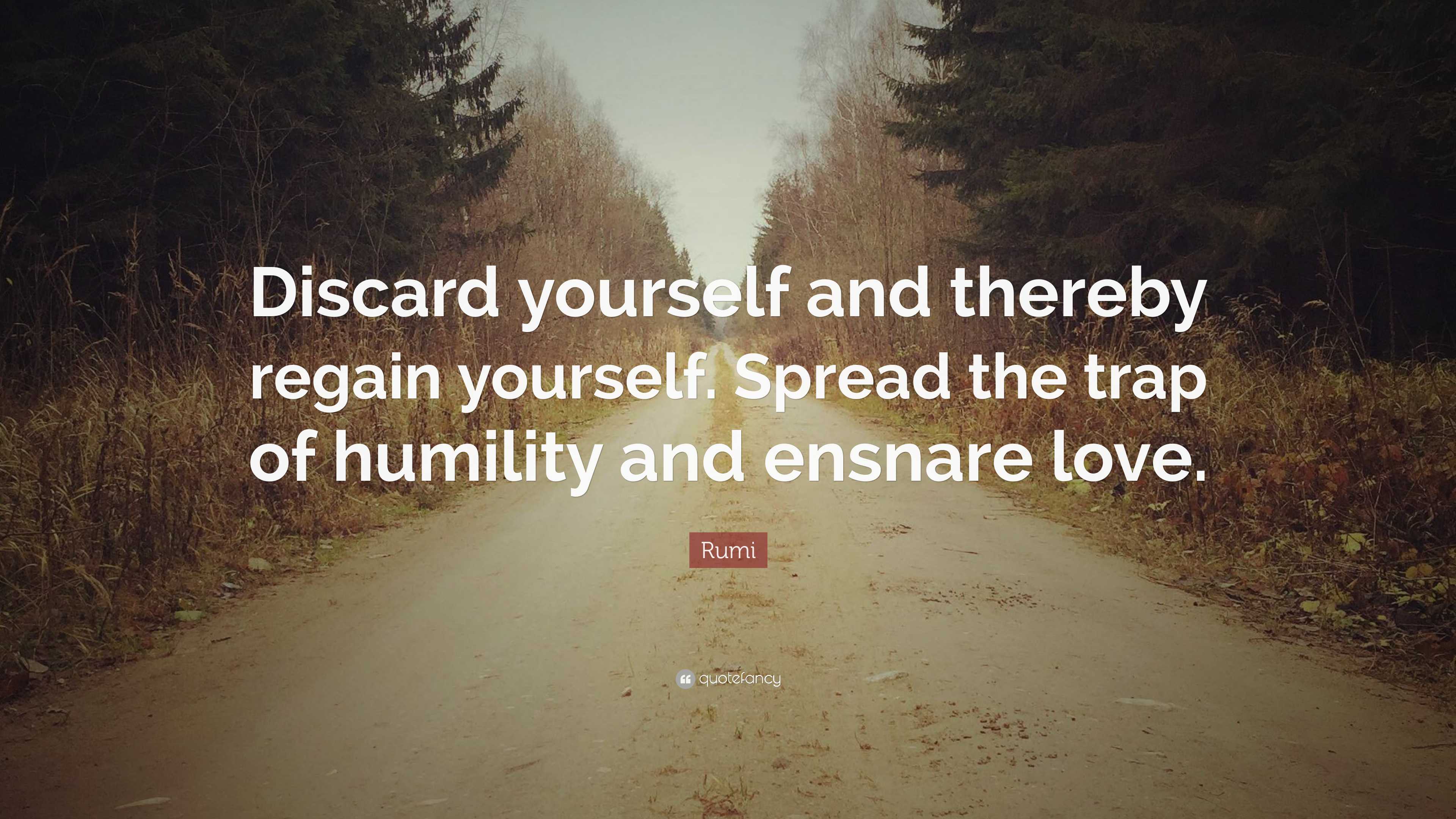 Rumi Quote: “Discard yourself and thereby regain yourself. Spread the ...